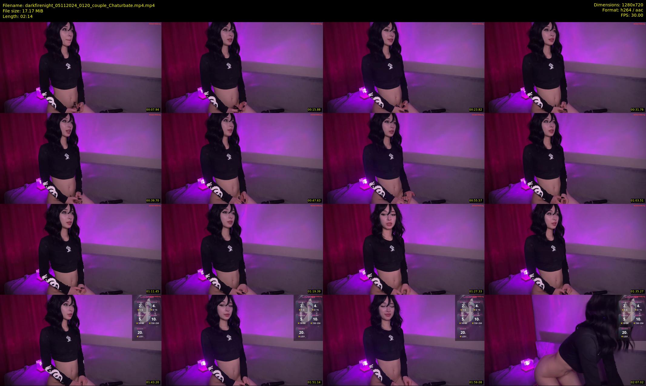 darkfirenight — 3 minute Chaturbate couple cam show recording, 720p, Nov 5, 2024