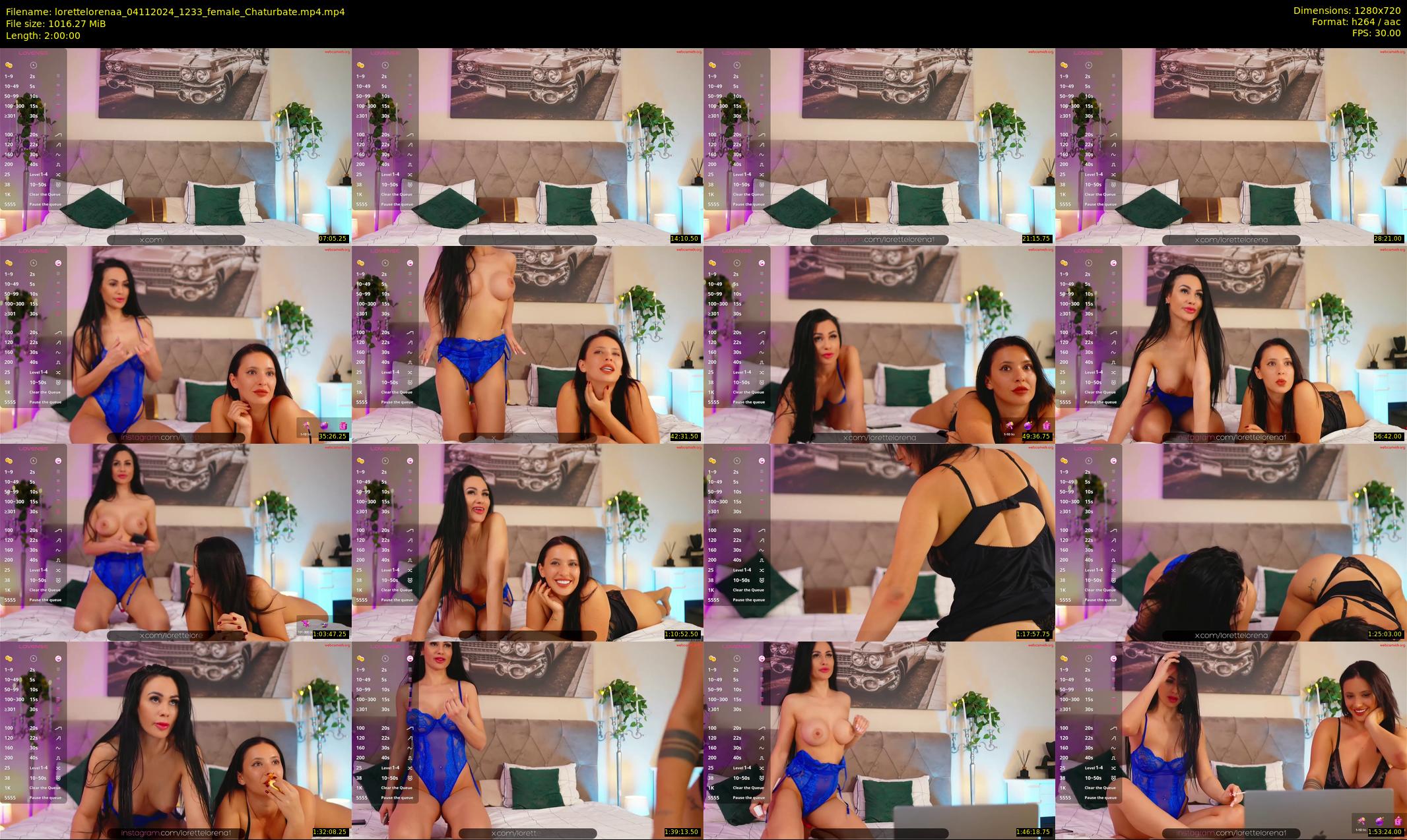 lorettelorenaa — 120 minute Chaturbate female cam show recording, 720p, Nov 4, 2024
