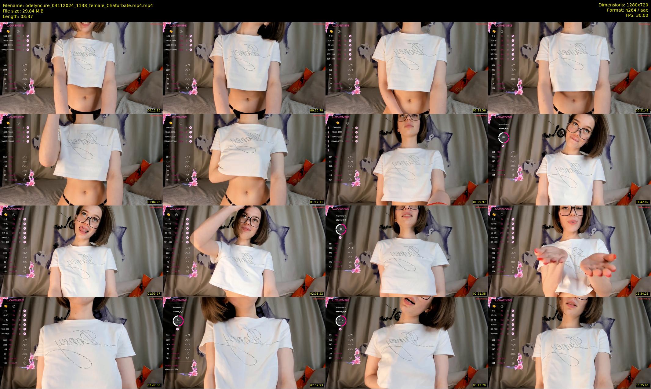 odelyncure — 4 minute Chaturbate female cam show recording, 720p, Nov 4, 2024