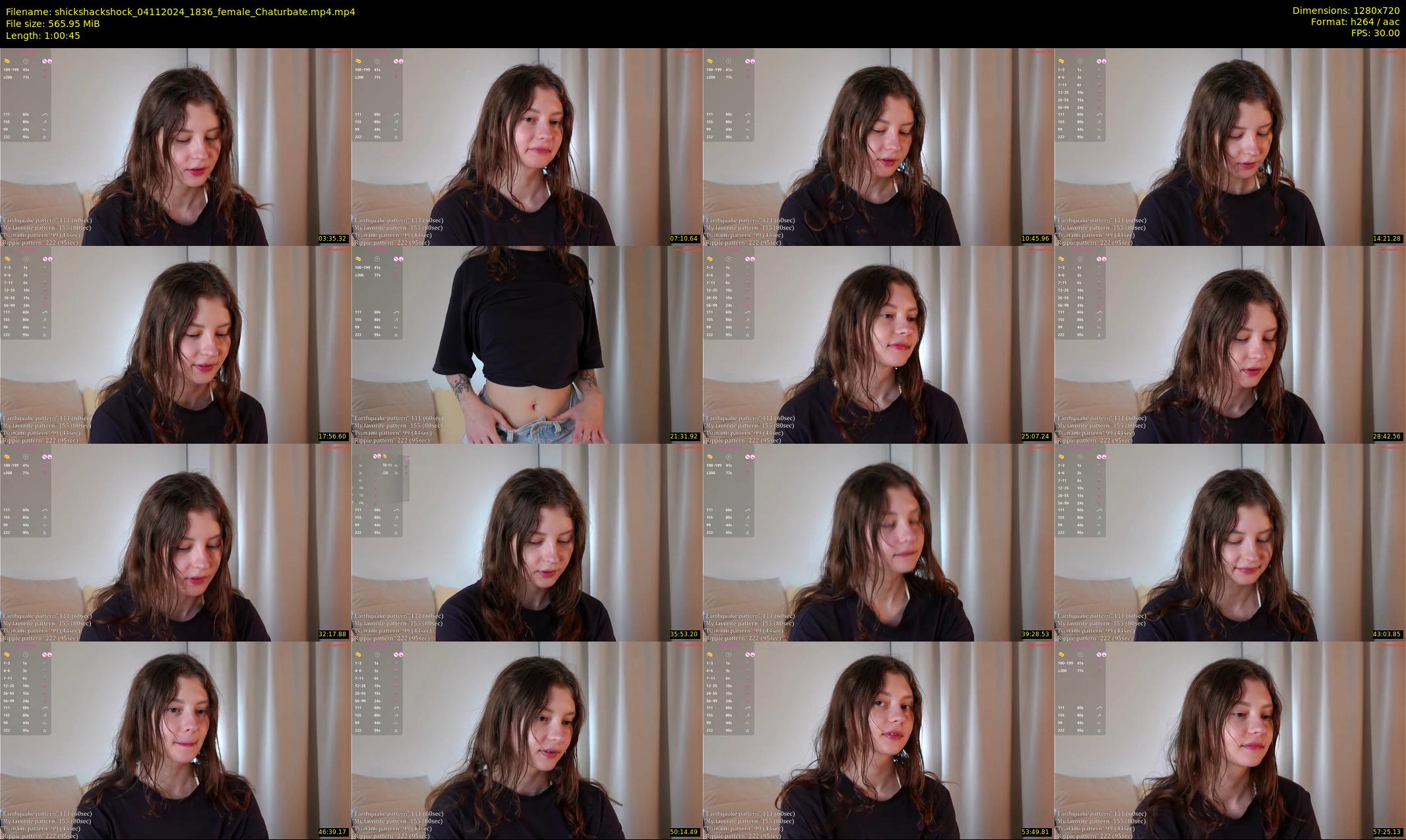 shickshackshock — 61 minute Chaturbate female cam show recording, 720p, Nov 4, 2024