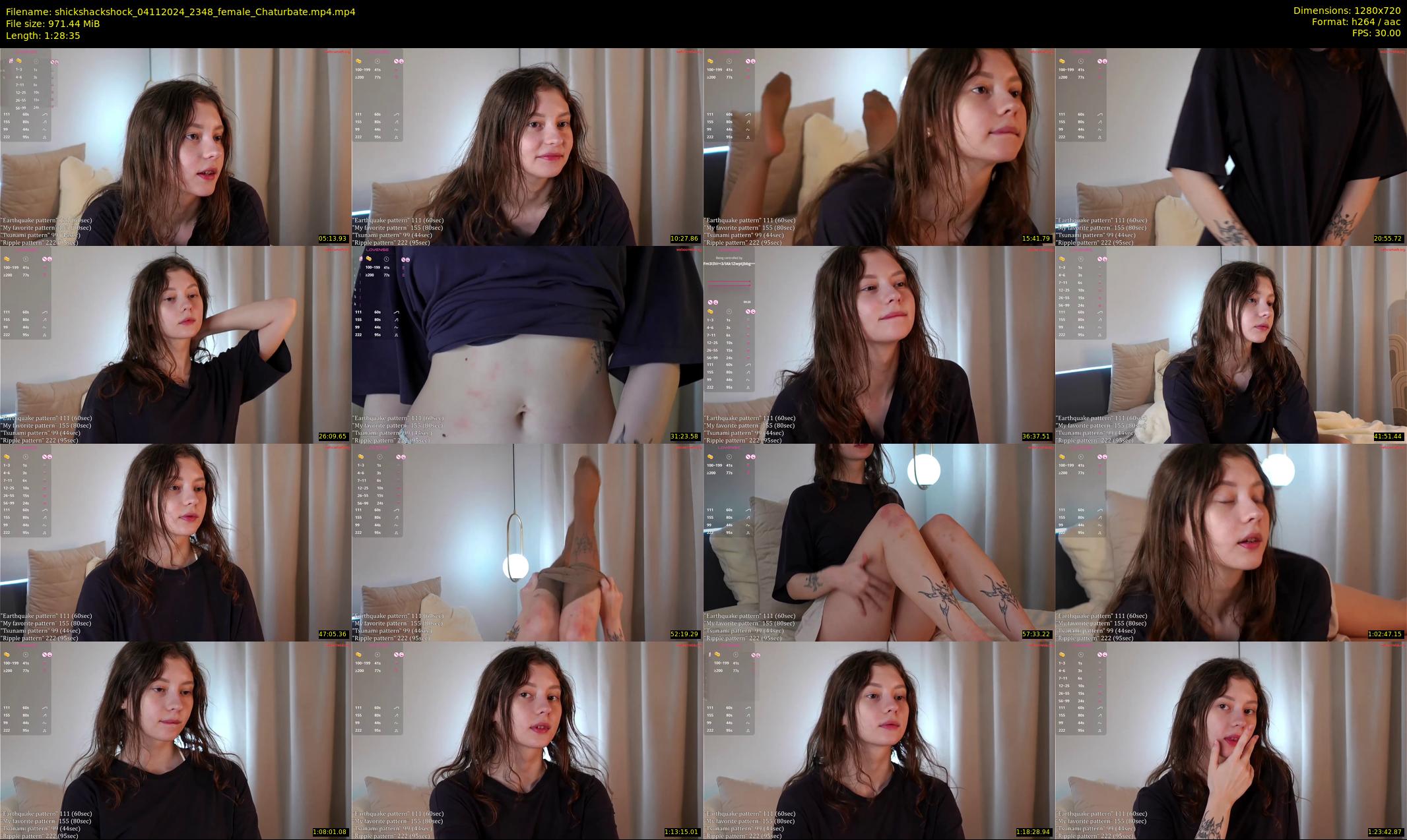 shickshackshock — 89 minute Chaturbate female cam show recording, 720p, Nov 4, 2024