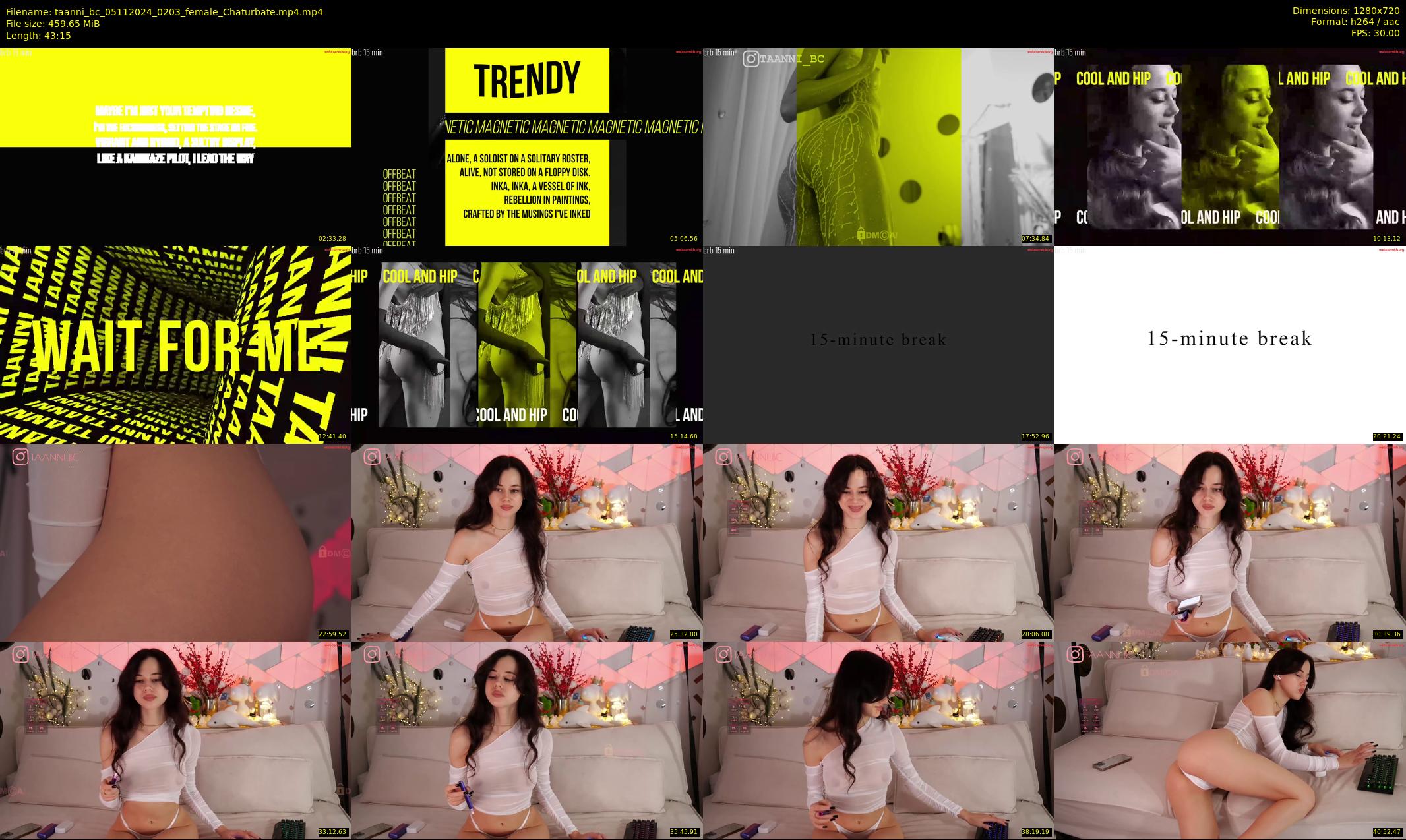 taanni_bc — 44 minute Chaturbate female cam show recording, 720p, Nov 5, 2024