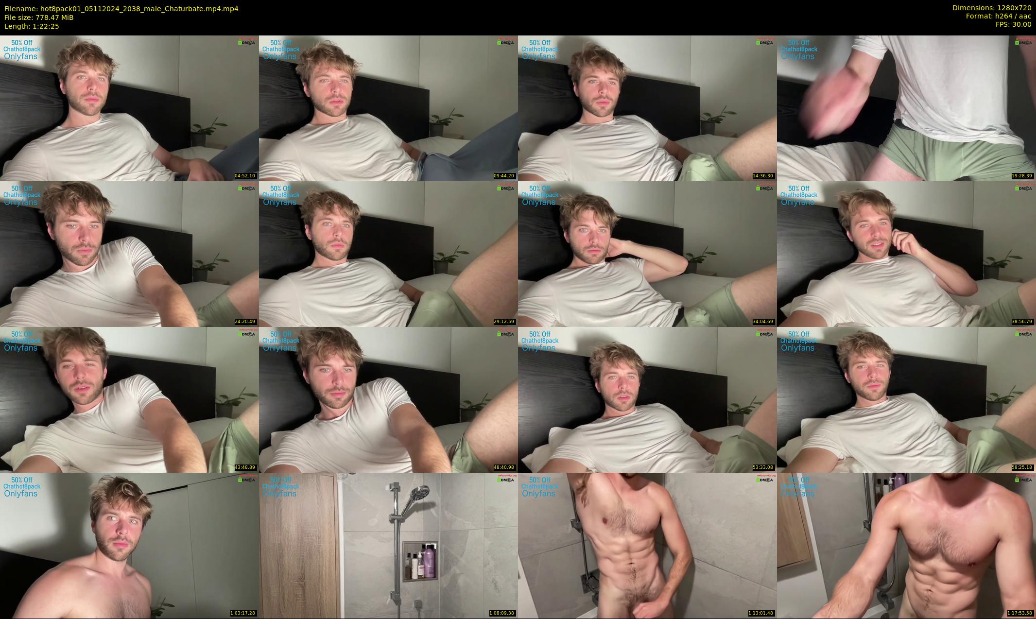 hot8pack01 — 83 minute Chaturbate male cam show recording, 720p, Nov 5, 2024