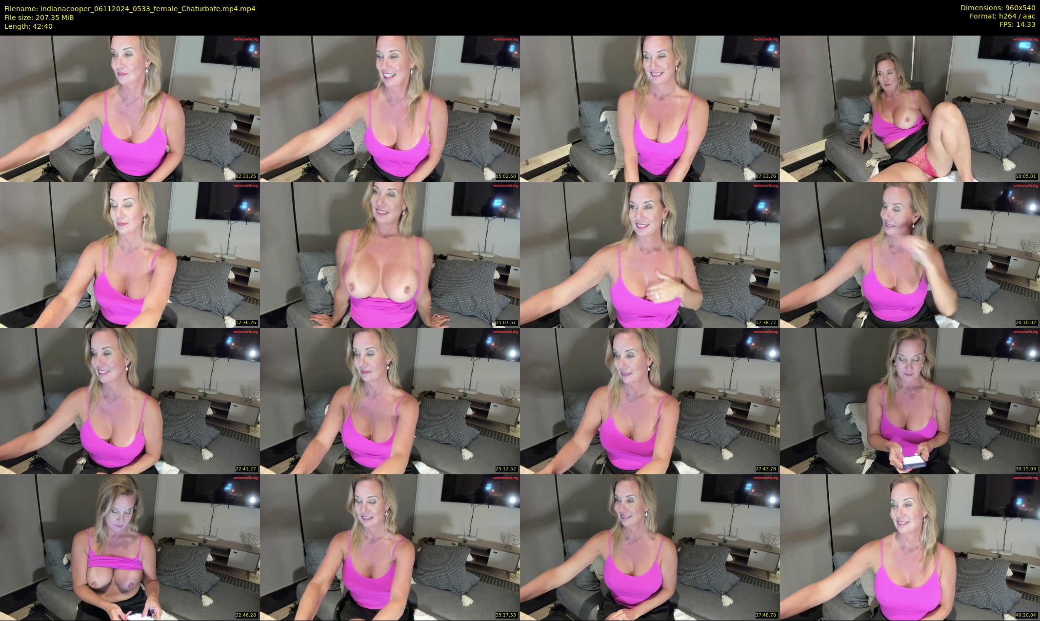 indianacooper — 43 minute Chaturbate female cam show recording, 480p, Nov 6, 2024