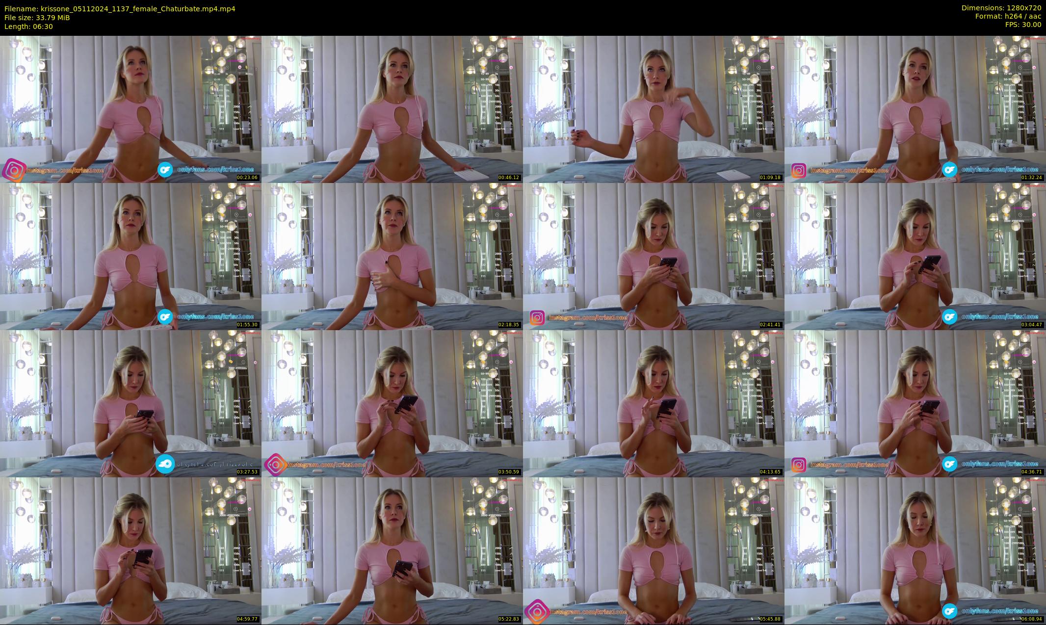 krissone — 7 minute Chaturbate female cam show recording, 720p, Nov 5, 2024