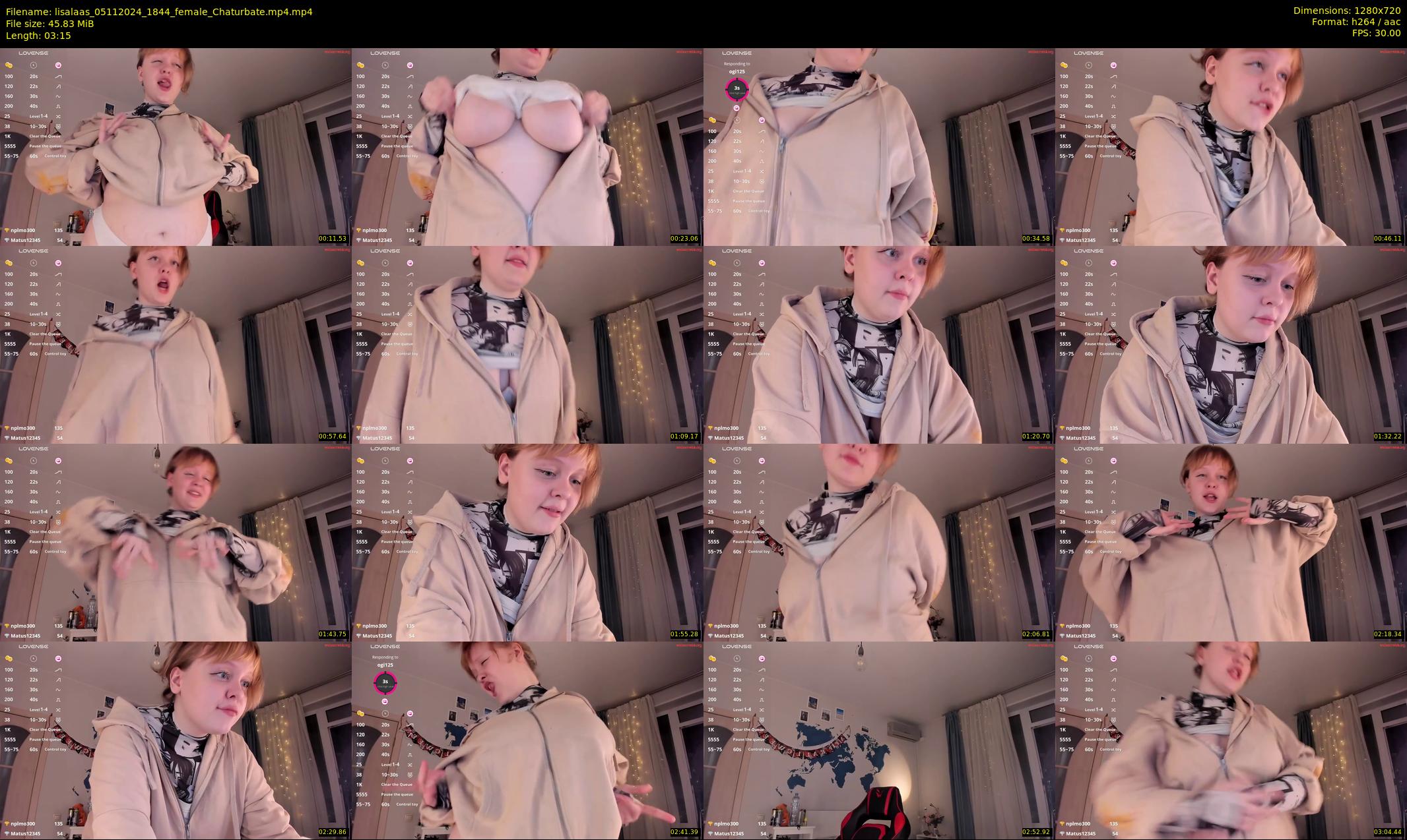 lisalaas — 4 minute Chaturbate female cam show recording, 720p, Nov 5, 2024