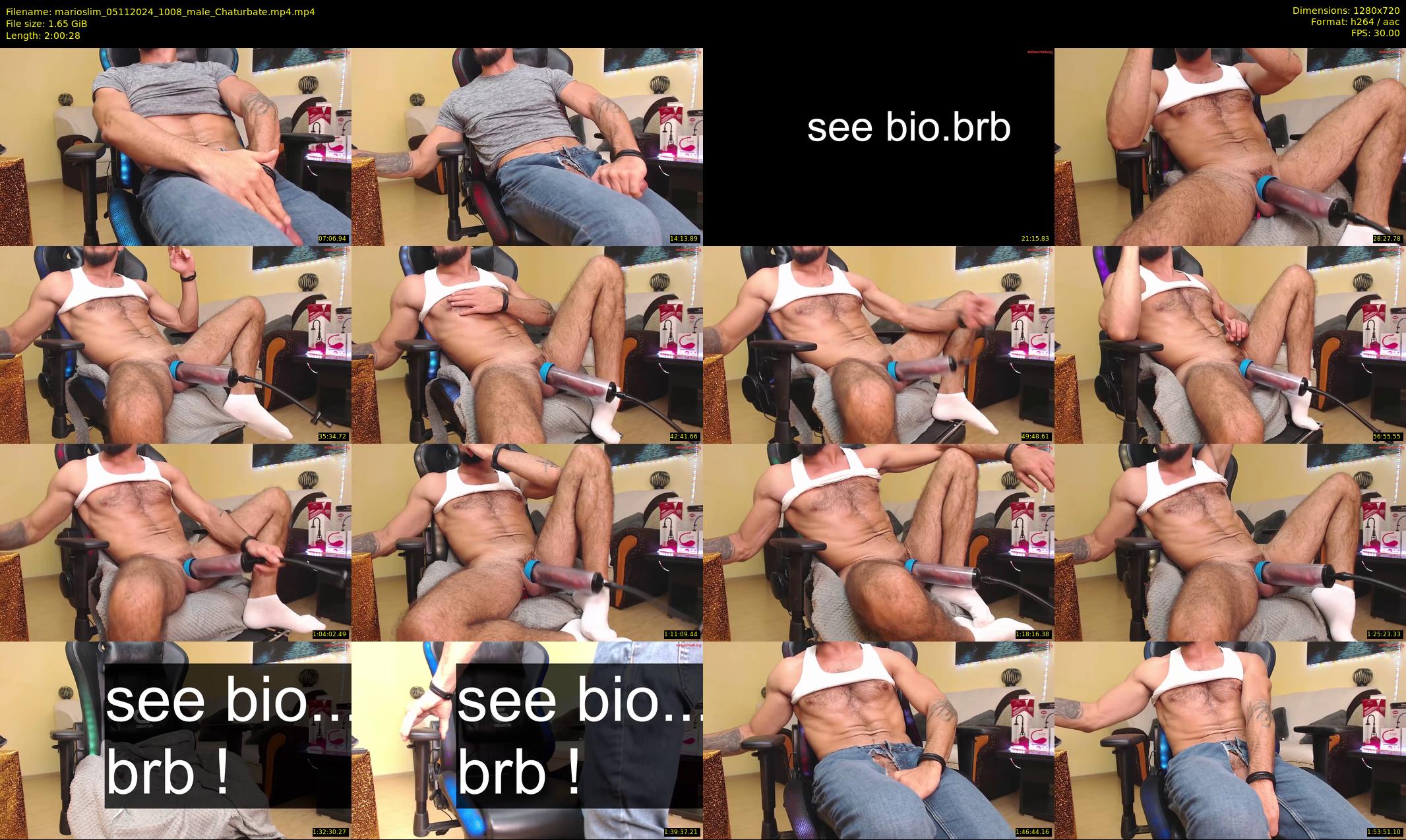 marioslim — 121 minute Chaturbate male cam show recording, 720p, Nov 5, 2024