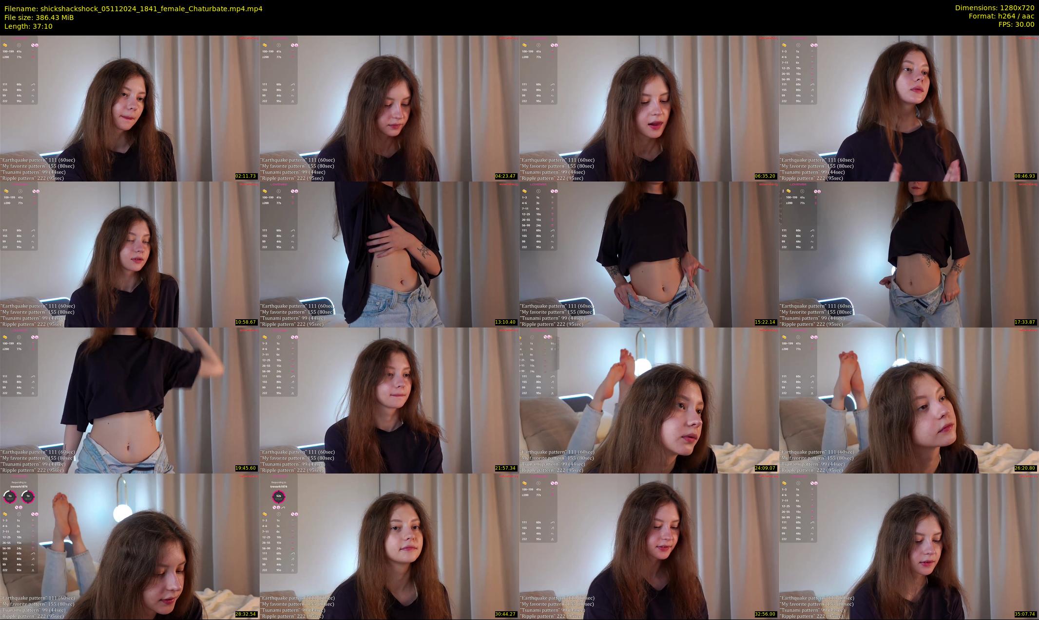 shickshackshock — 38 minute Chaturbate female cam show recording, 720p, Nov 5, 2024
