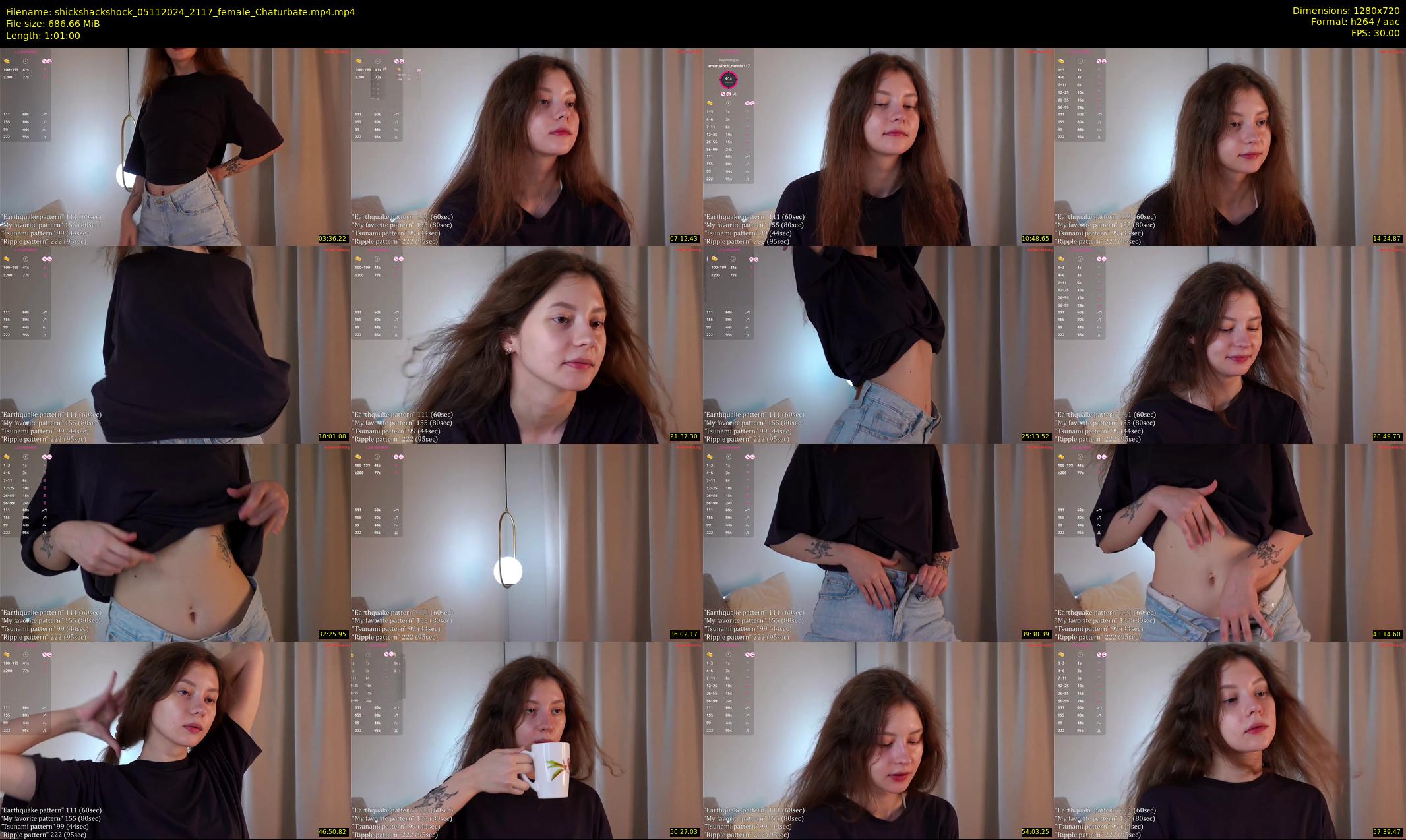 shickshackshock — 61 minute Chaturbate female cam show recording, 720p, Nov 5, 2024