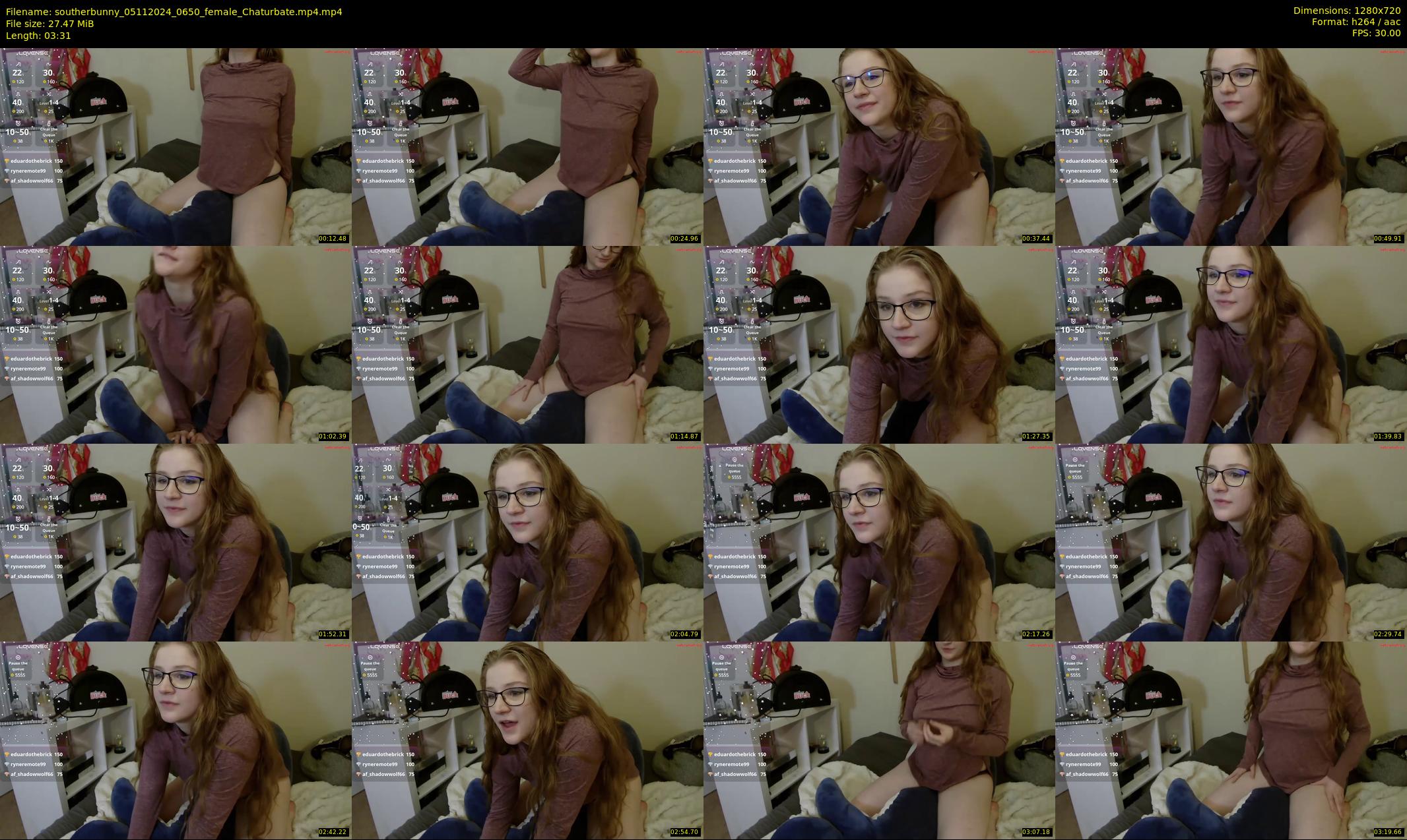 southerbunny — 4 minute Chaturbate female cam show recording, 720p, Nov 5, 2024