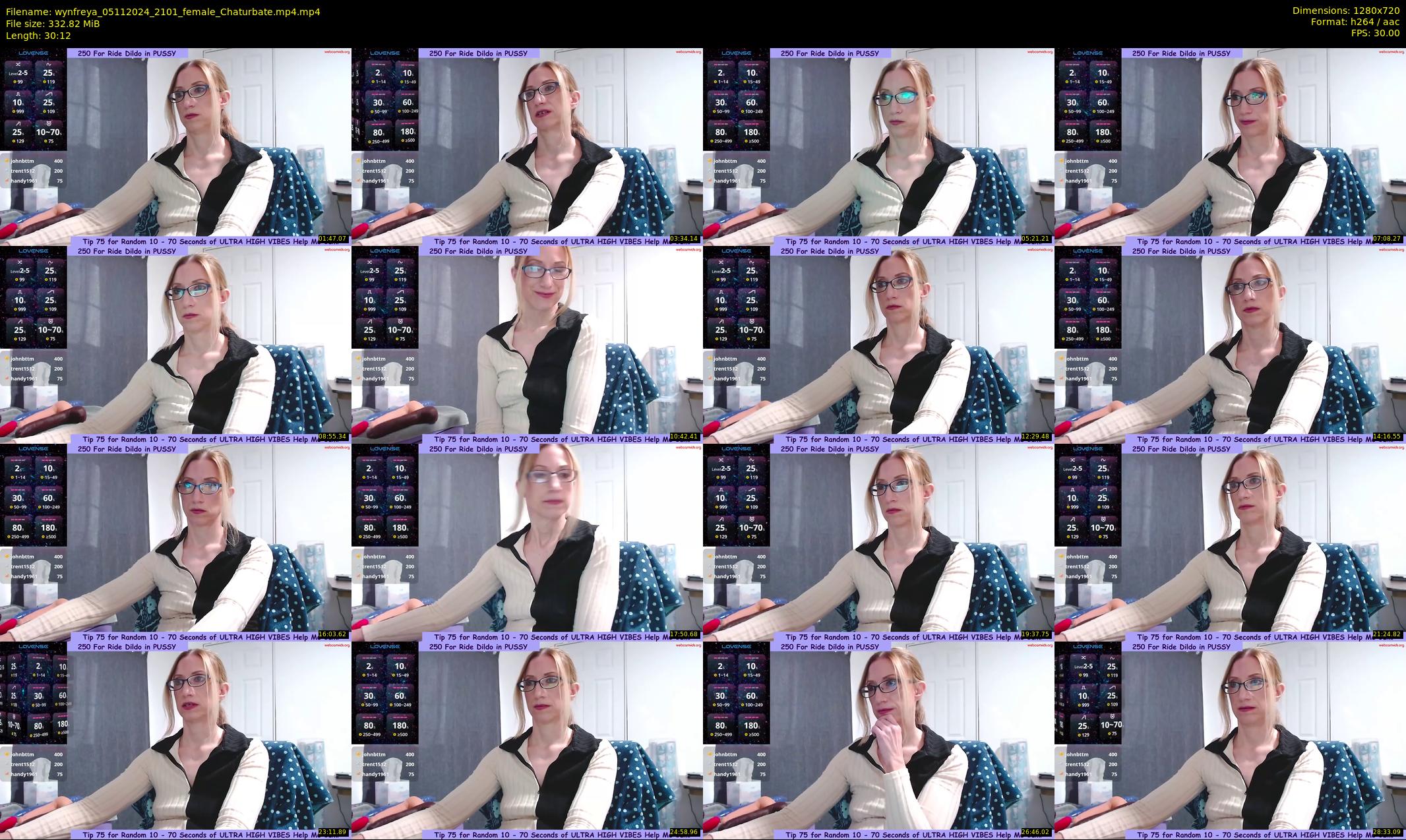 wynfreya — 31 minute Chaturbate female cam show recording, 720p, Nov 5, 2024