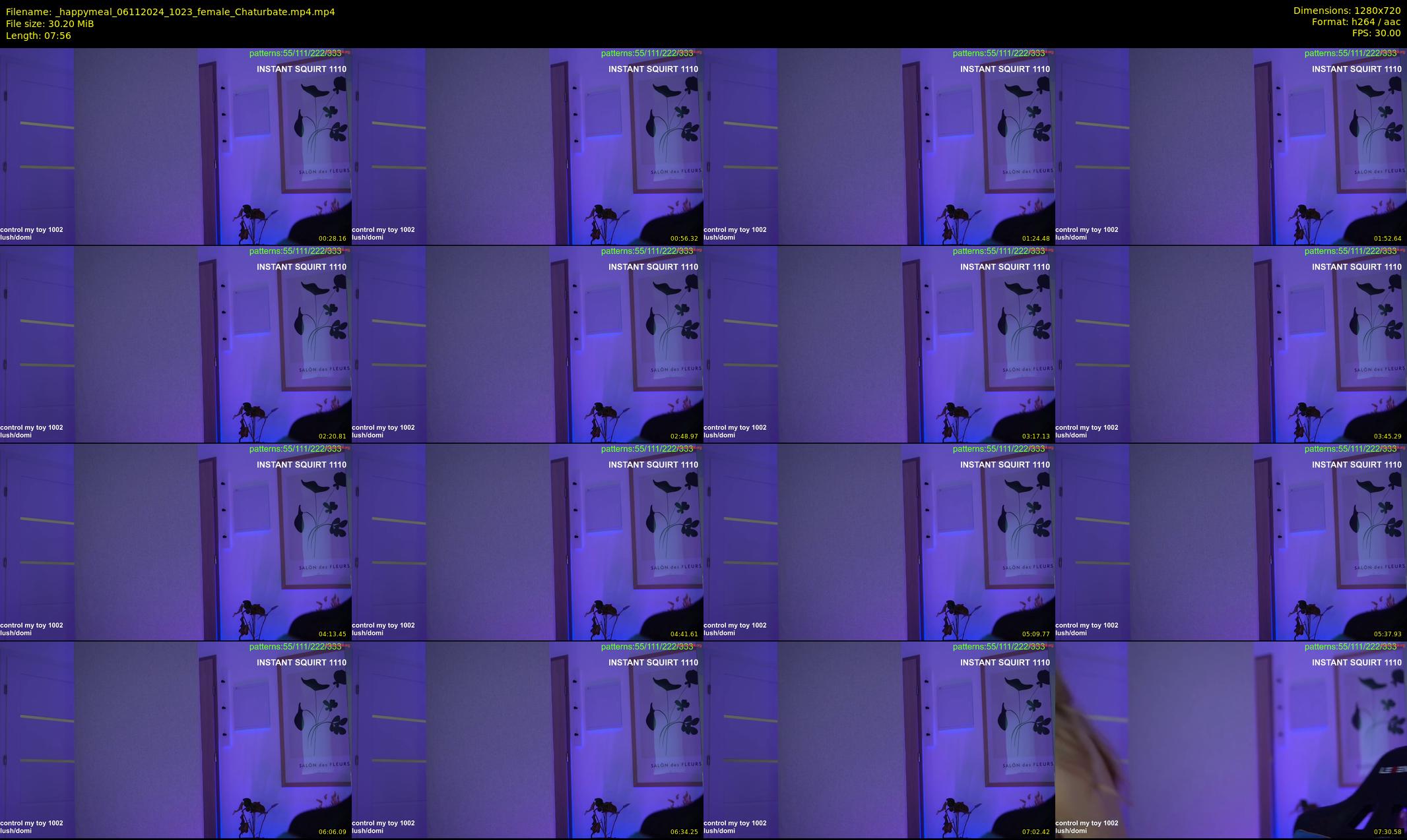 _happymeal — 8 minute Chaturbate female cam show recording, 720p, Nov 6, 2024