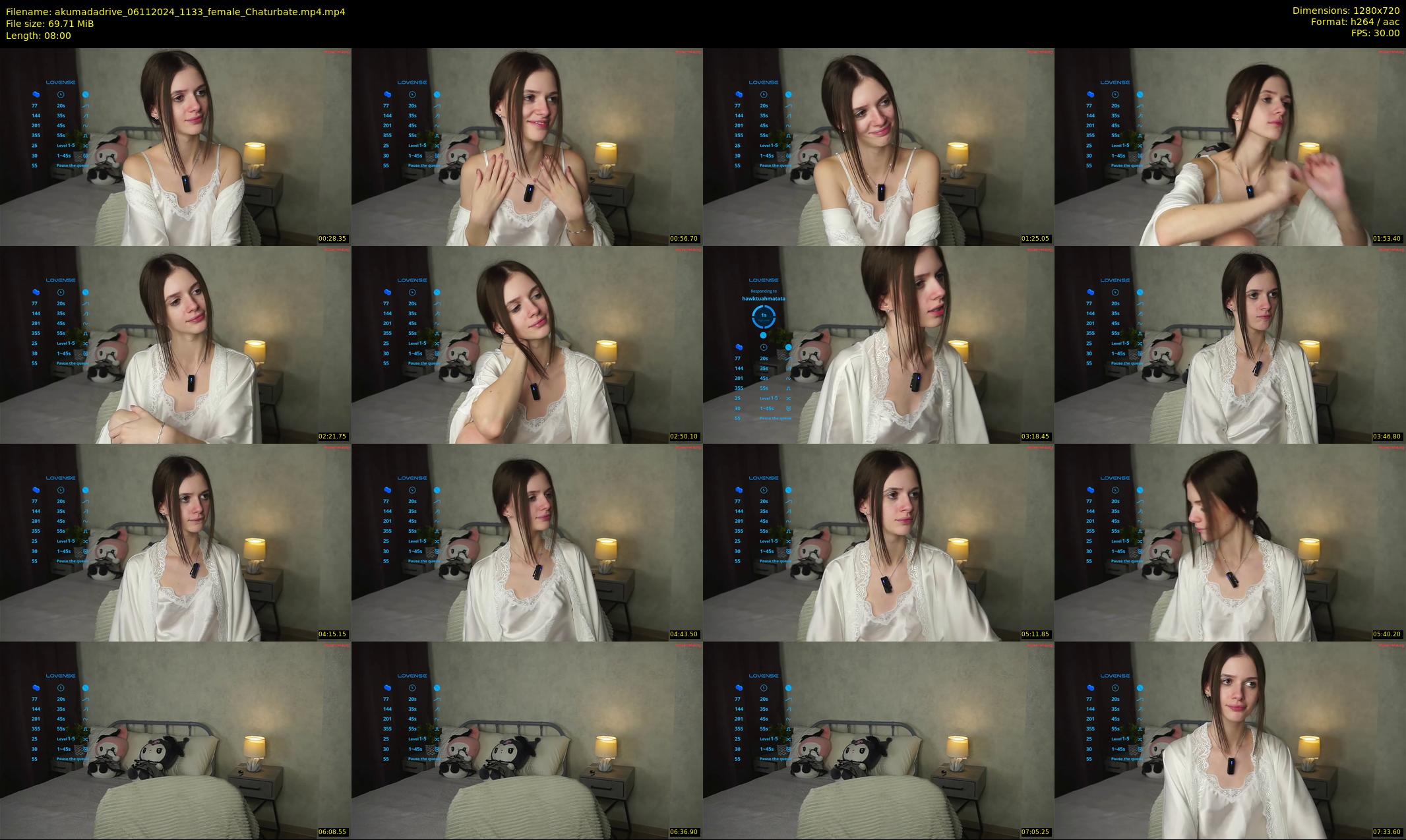 akumadadrive — 8 minute Chaturbate female cam show recording, 720p, Nov 6, 2024