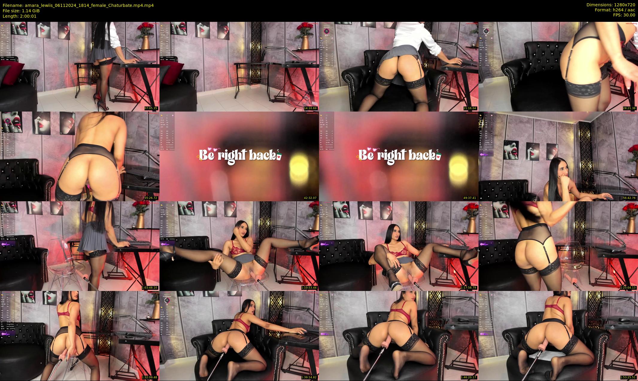 amara_lewiis — 121 minute Chaturbate female cam show recording, 720p, Nov 6, 2024