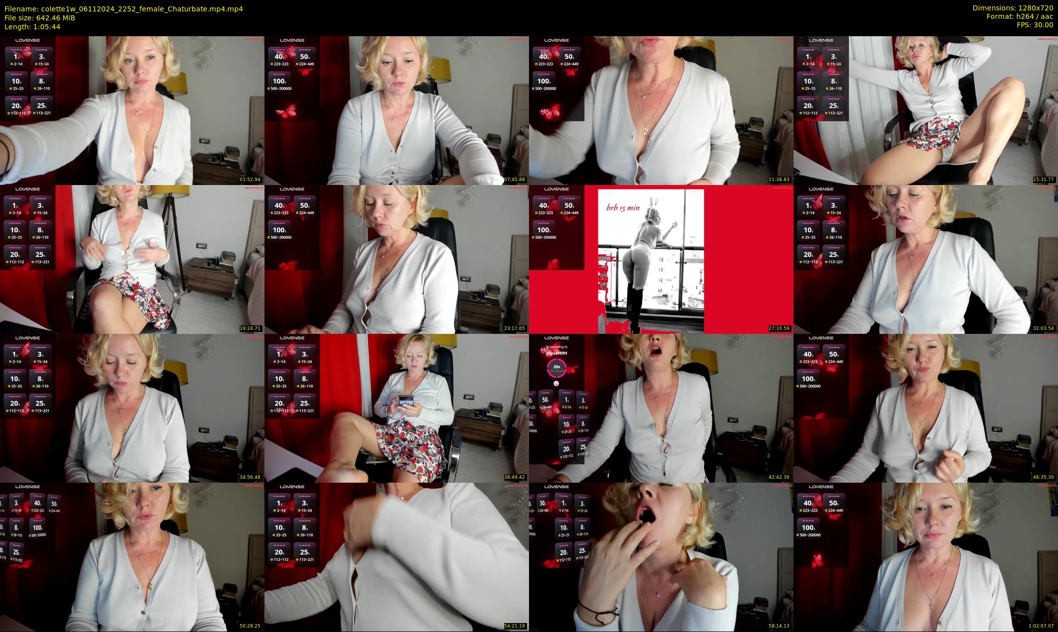 colette1w — 66 minute Chaturbate female cam show recording, 720p, Nov 6, 2024