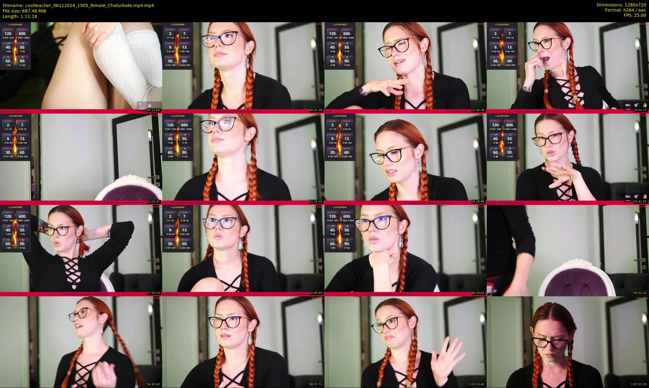 coolteacher — 72 minute Chaturbate female cam show recording, 720p, Nov 6, 2024