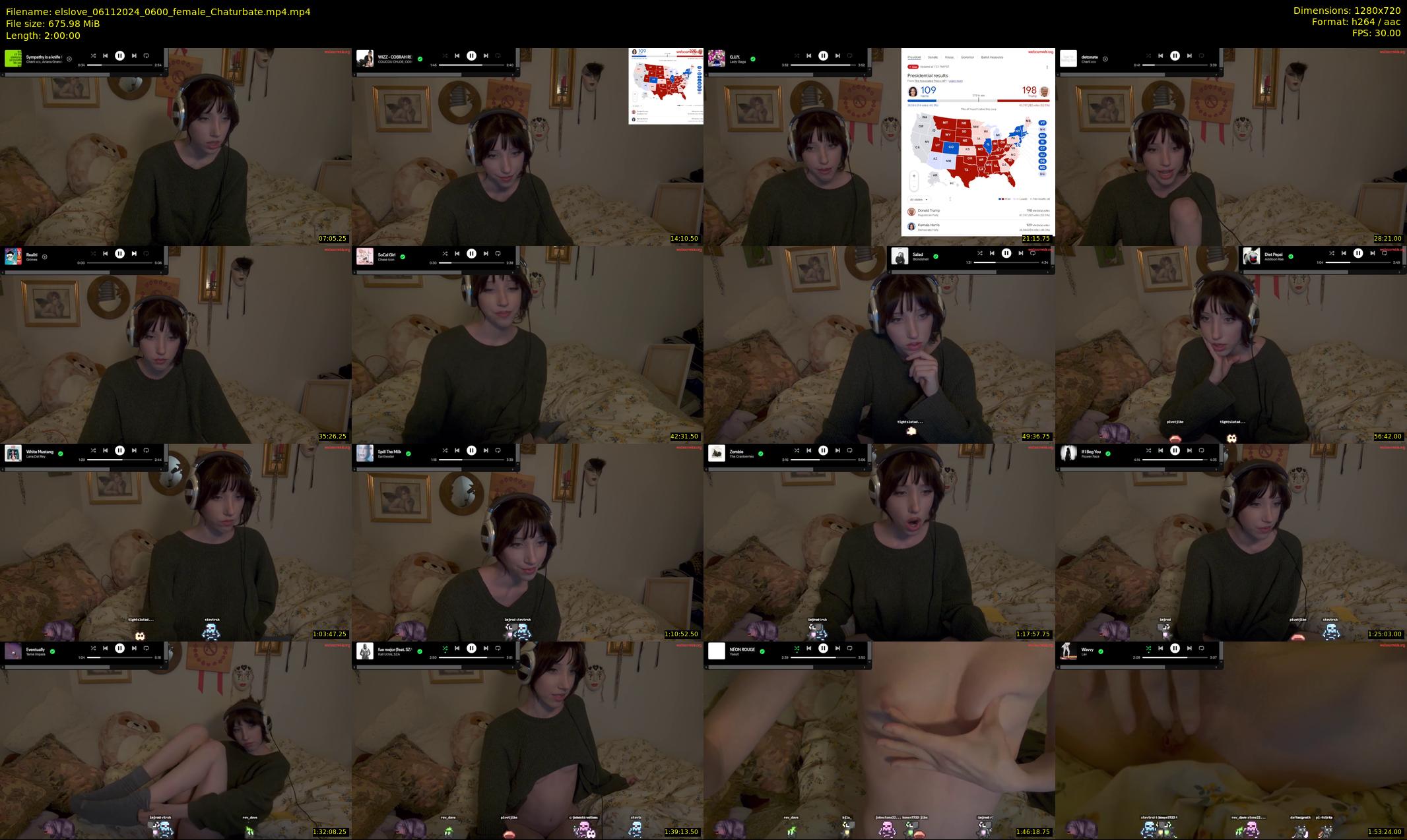 elslove — 120 minute Chaturbate female cam show recording, 720p, Nov 6, 2024
