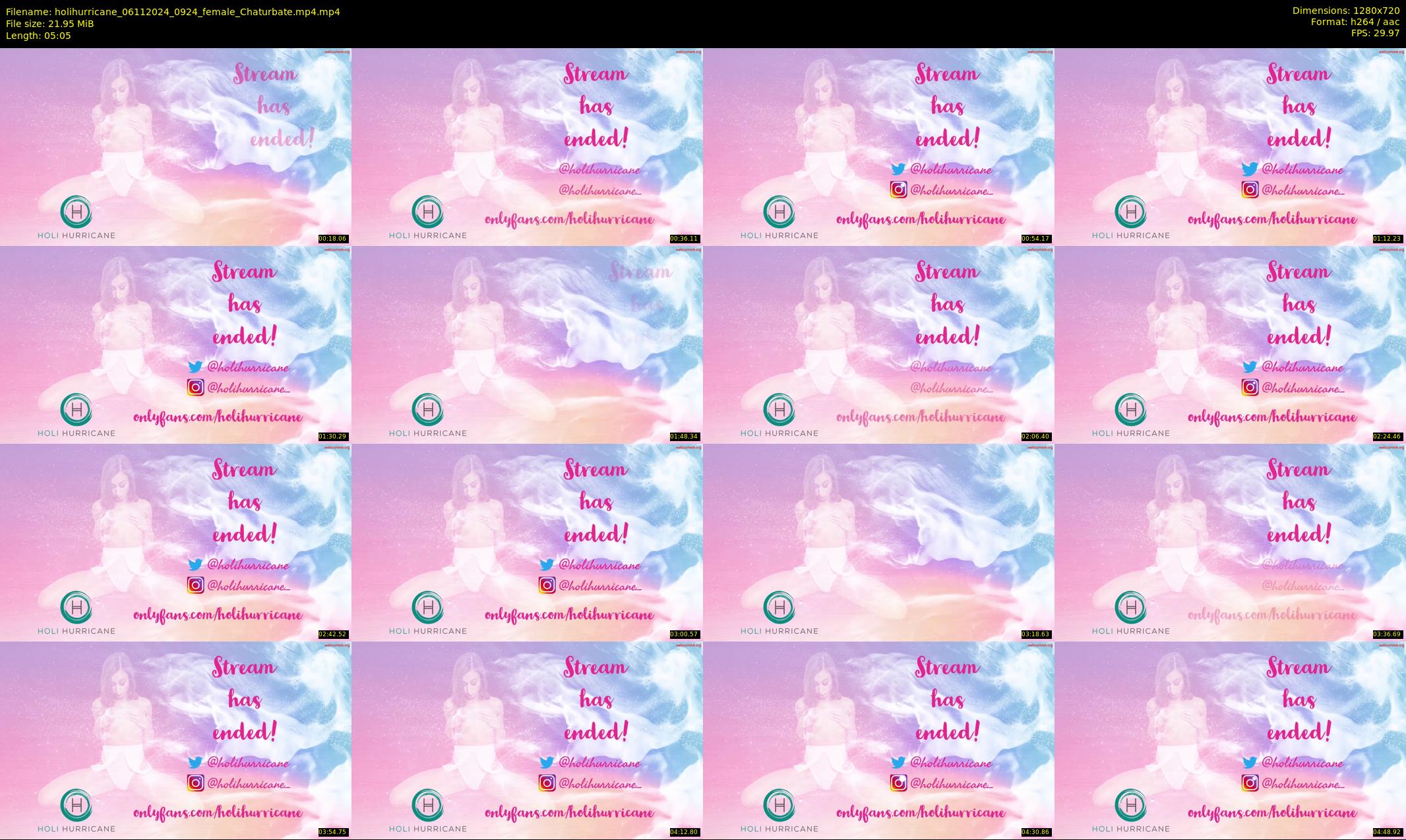 holihurricane — 6 minute Chaturbate female cam show recording, 720p, Nov 6, 2024