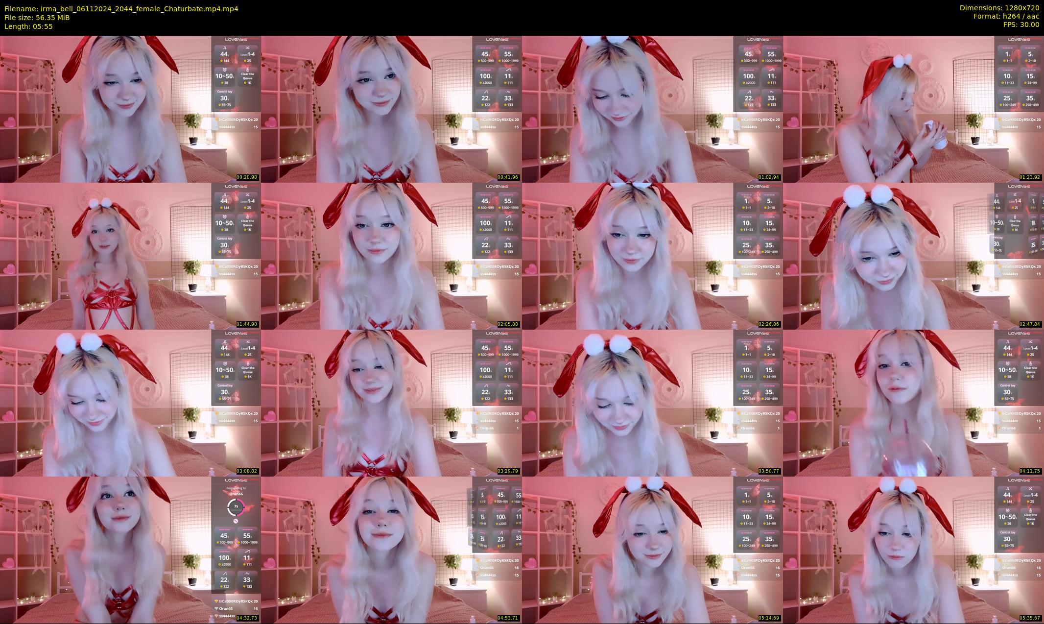 irma_bell — 6 minute Chaturbate female cam show recording, 720p, Nov 6, 2024