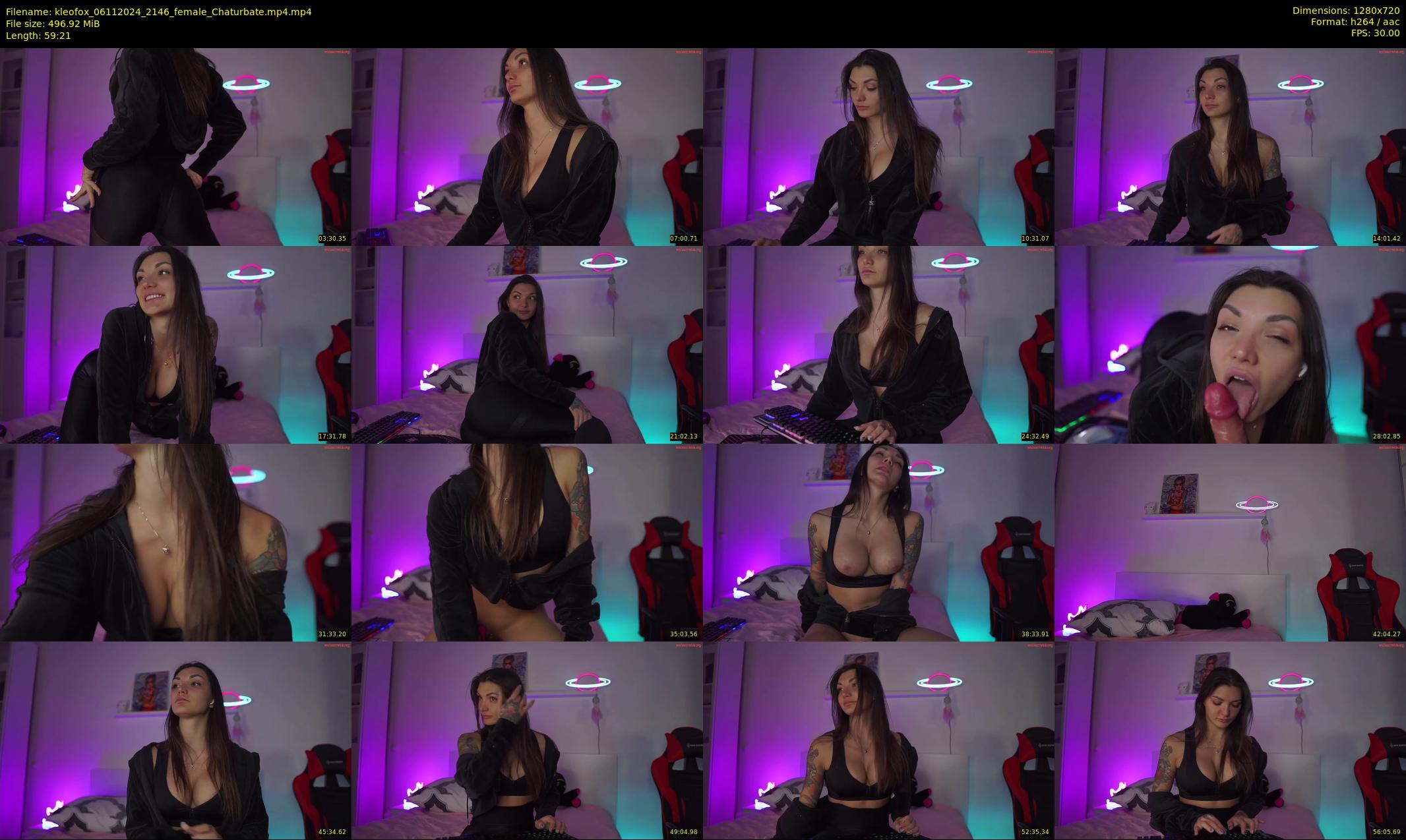 kleofox — 60 minute Chaturbate female cam show recording, 720p, Nov 6, 2024