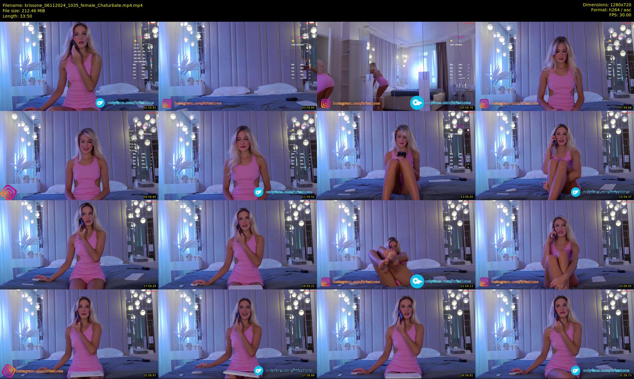 krissone — 34 minute Chaturbate female cam show recording, 720p, Nov 6, 2024