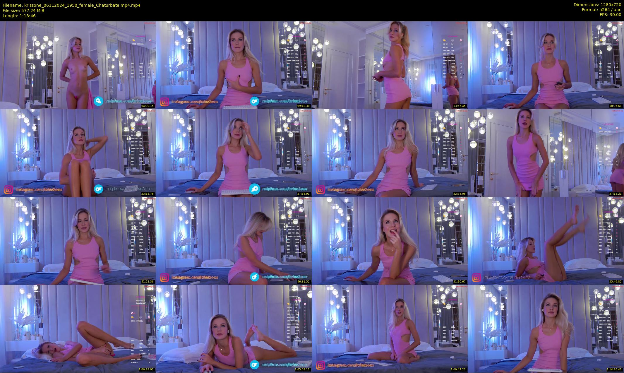 krissone — 79 minute Chaturbate female cam show recording, 720p, Nov 6, 2024