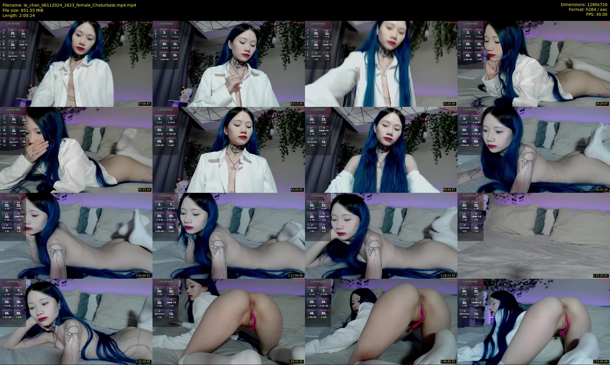 le_chan — 121 minute Chaturbate female cam show recording, 720p, Nov 6, 2024
