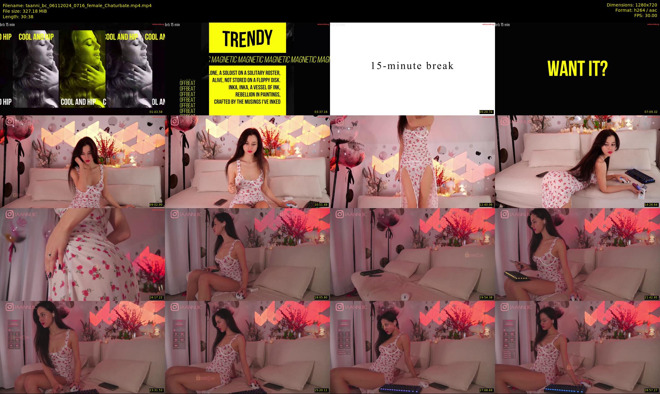 taanni_bc — 31 minute Chaturbate female cam show recording, 720p, Nov 6, 2024