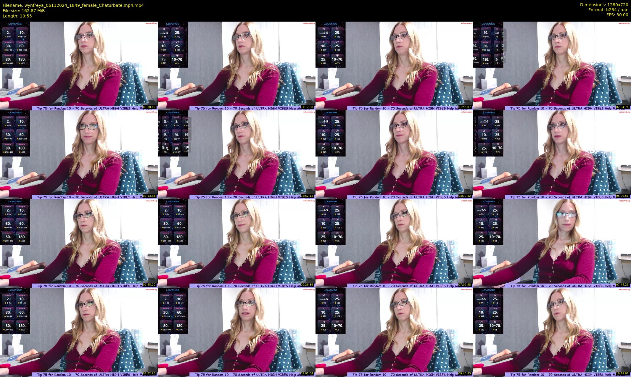 wynfreya — 11 minute Chaturbate female cam show recording, 720p, Nov 6, 2024