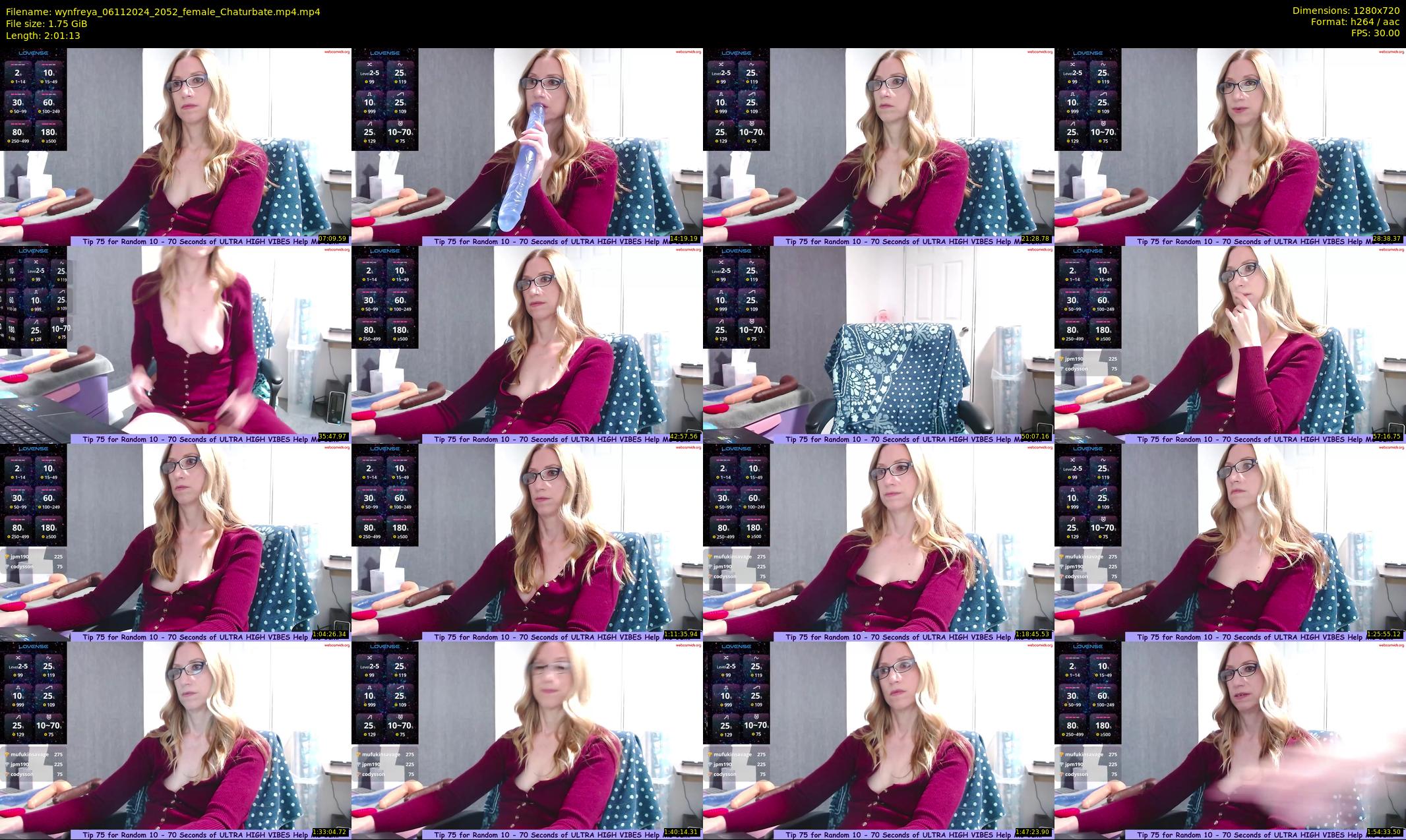 wynfreya — 122 minute Chaturbate female cam show recording, 720p, Nov 6, 2024