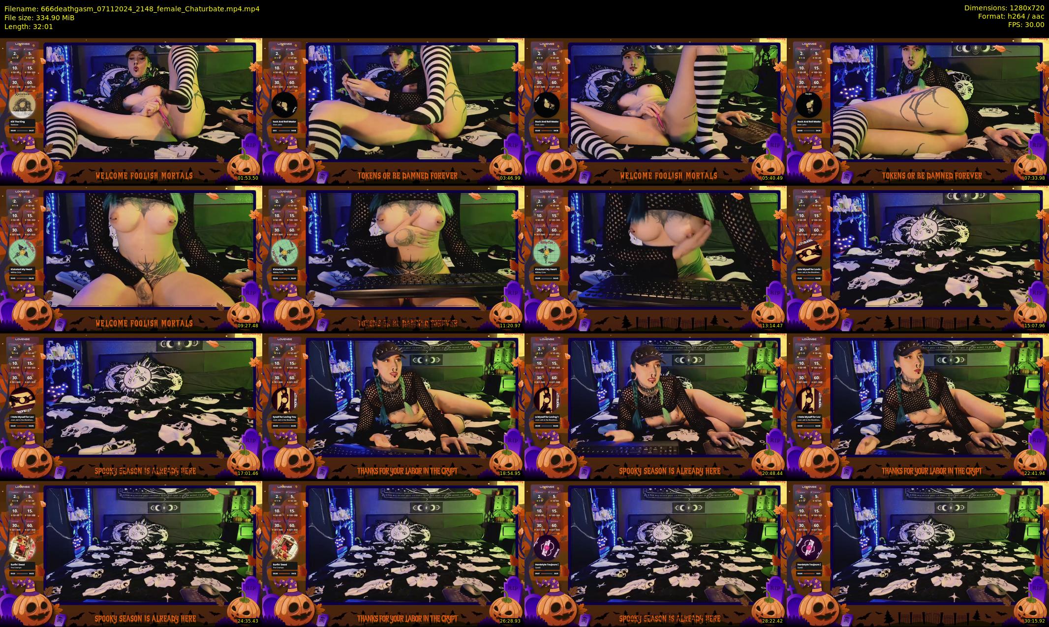 666deathgasm — 33 minute Chaturbate female cam show recording, 720p, Nov 7, 2024