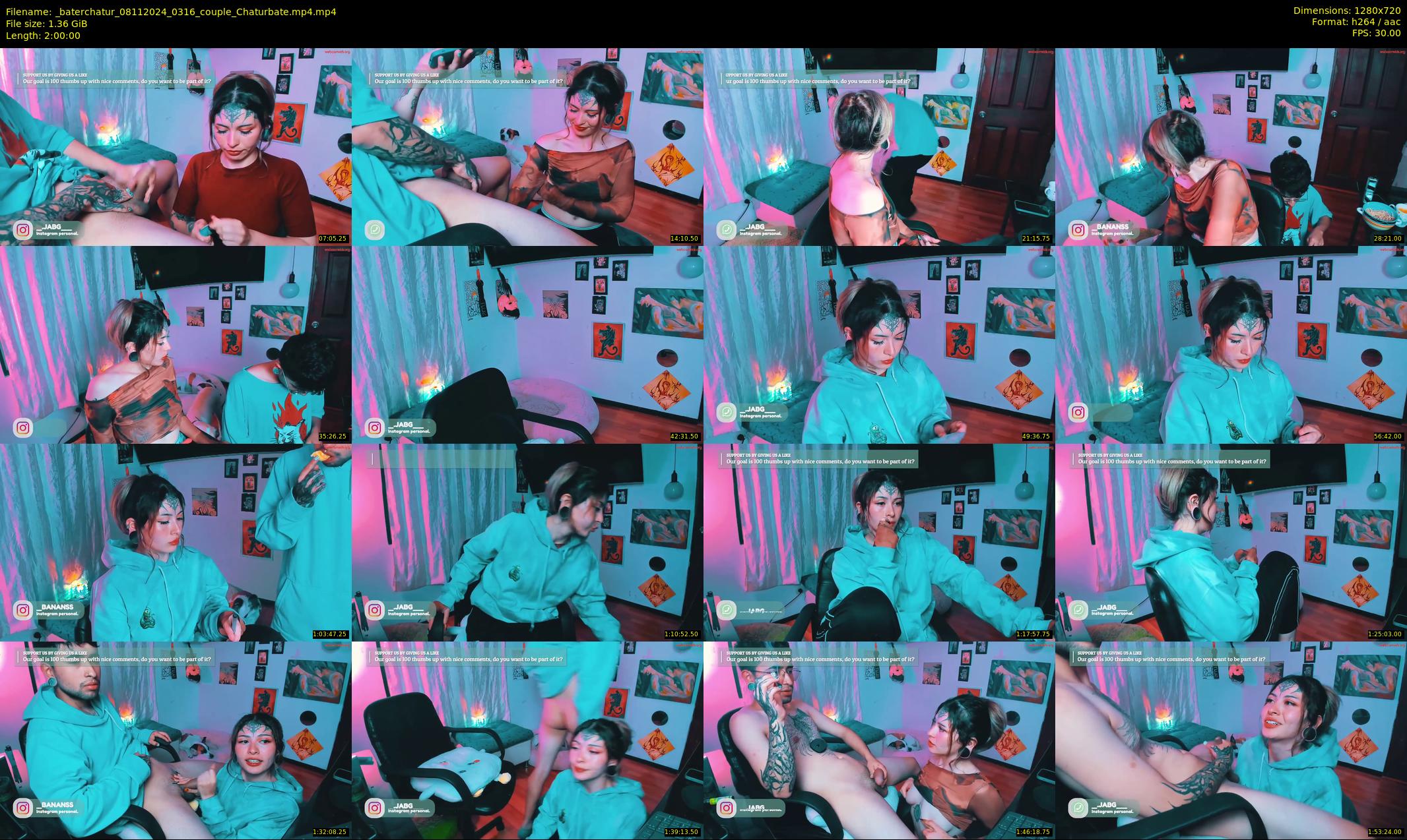 _baterchatur — 120 minute Chaturbate couple cam show recording, 720p, Nov 8, 2024