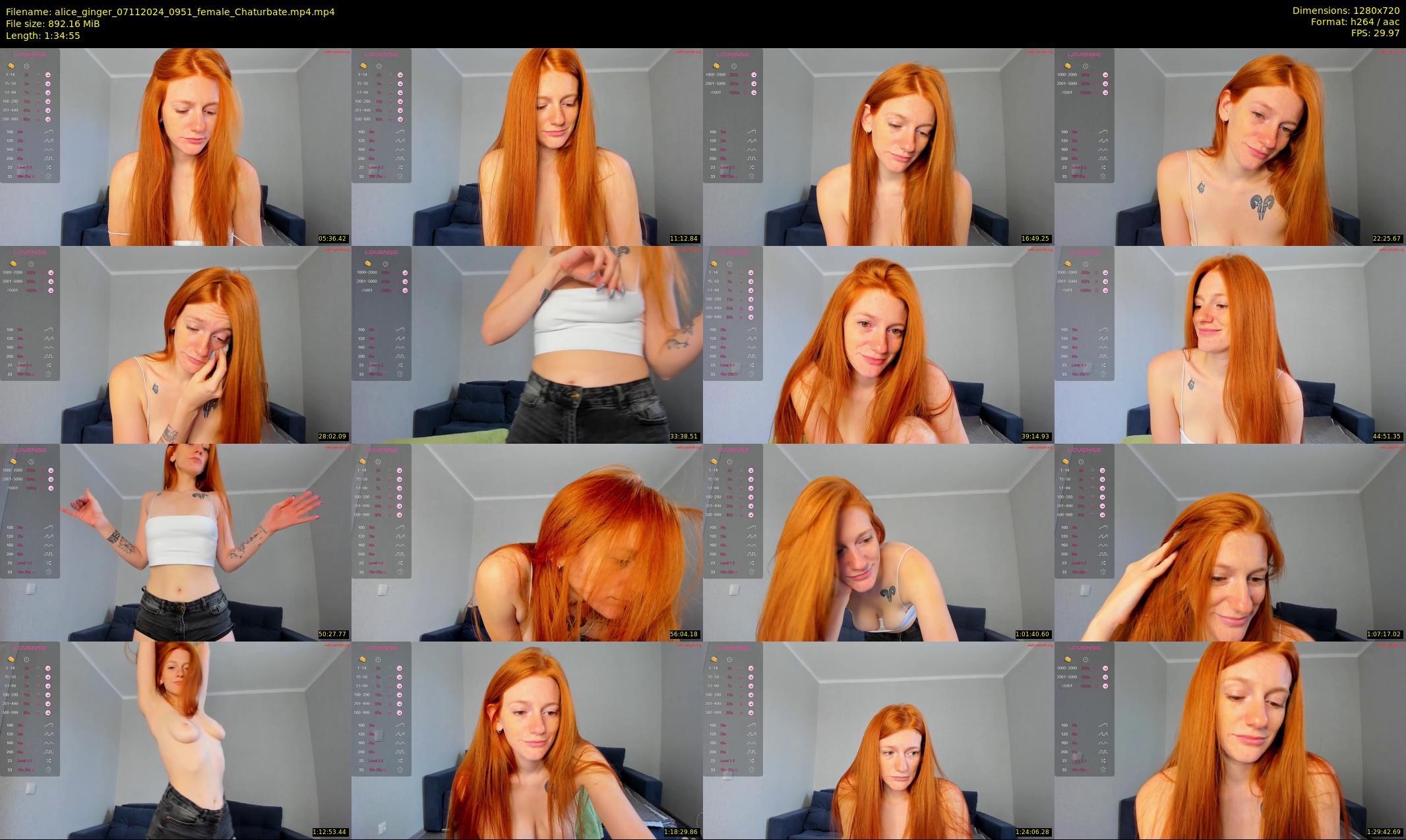 alice_ginger — 95 minute Chaturbate female cam show recording, 720p, Nov 7, 2024