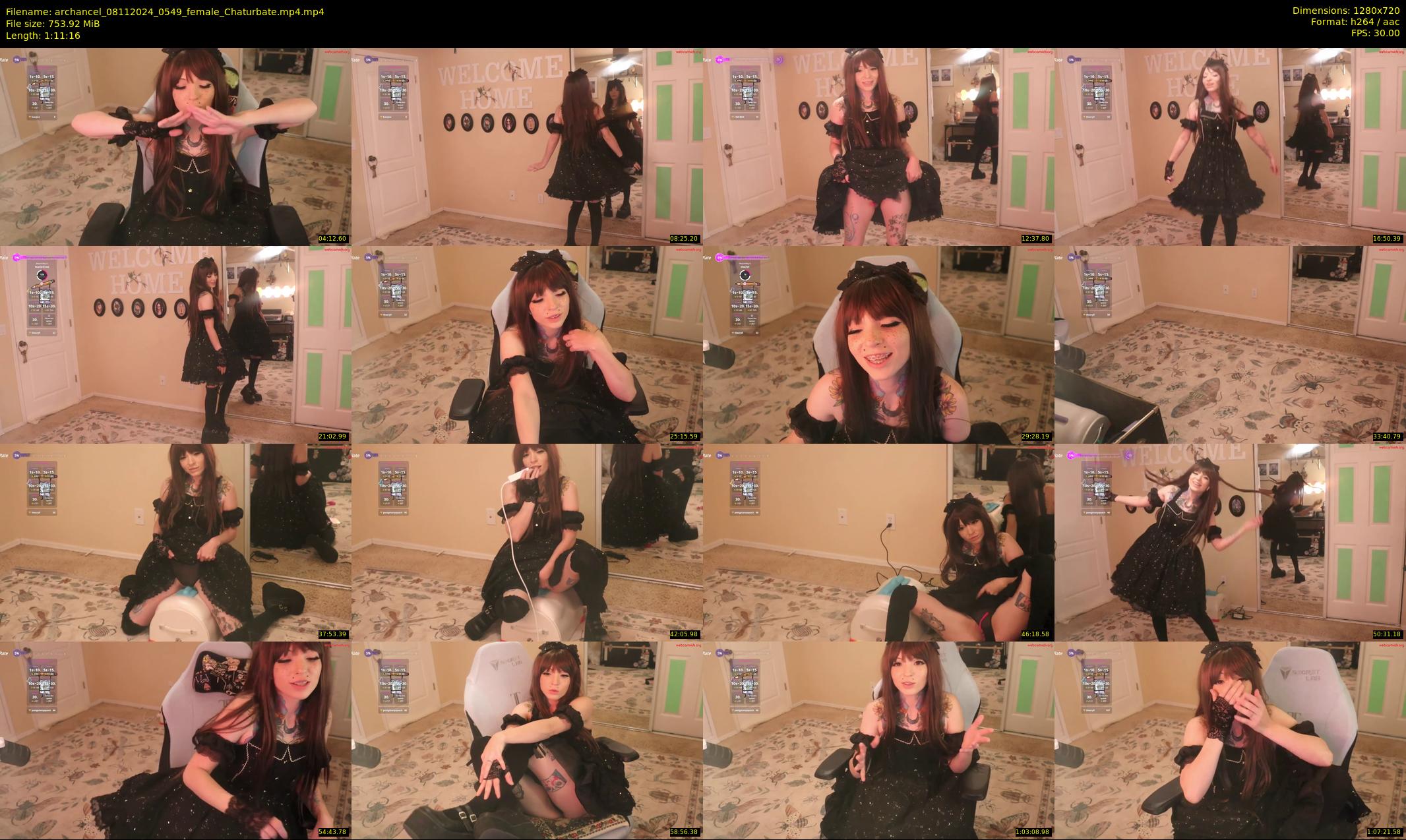 archancel — 72 minute Chaturbate female cam show recording, 720p, Nov 8, 2024