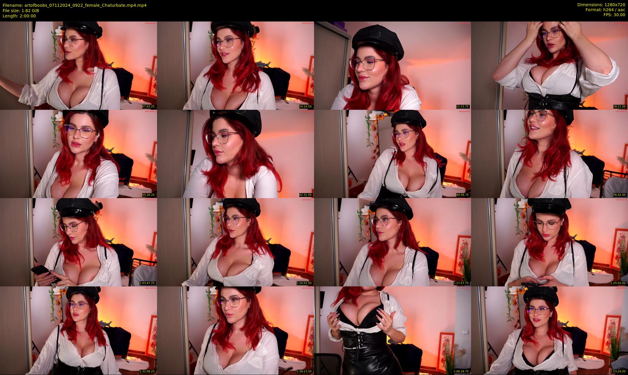 artofboobs — 120 minute Chaturbate female cam show recording, 720p, Nov 7, 2024