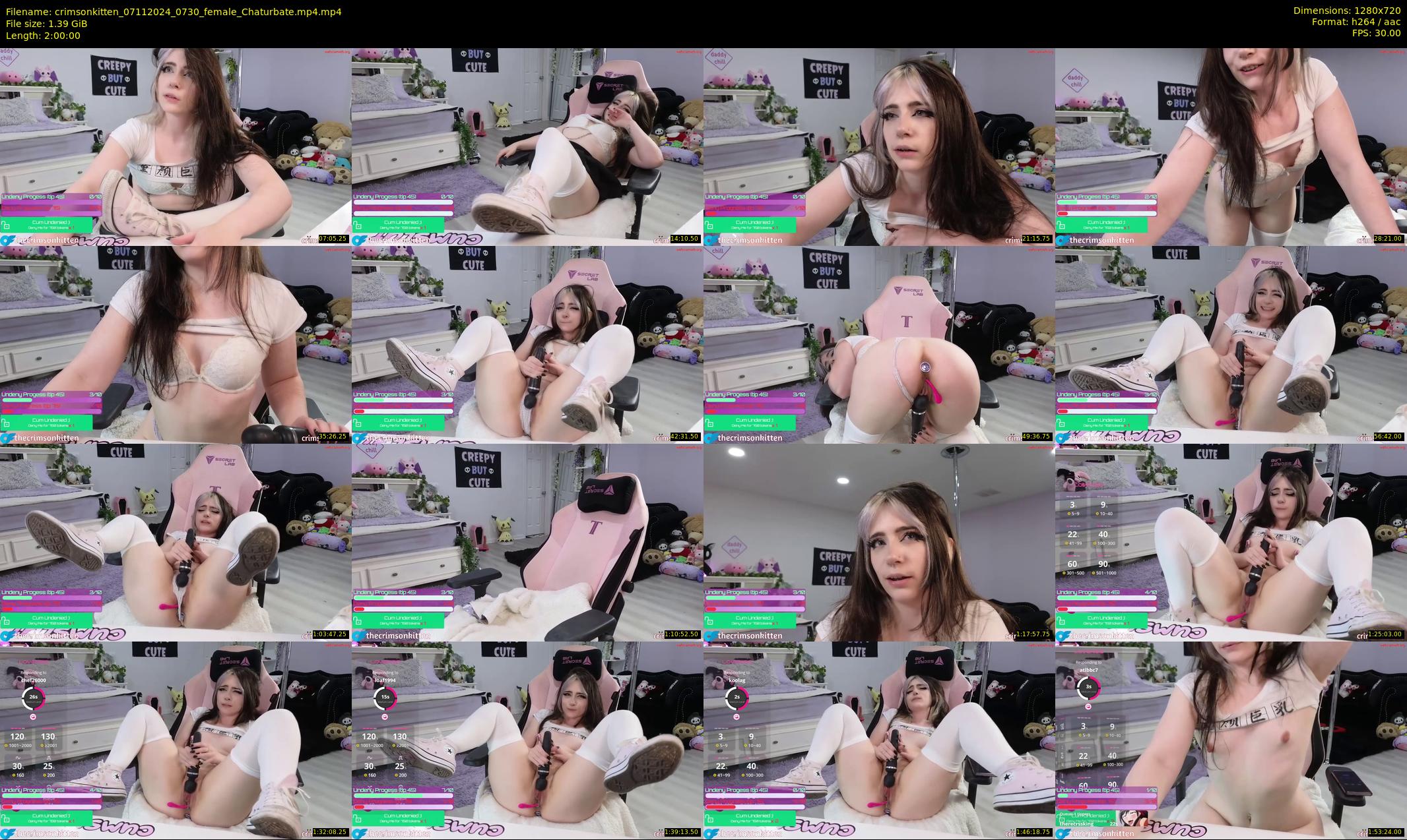 crimsonkitten — 120 minute Chaturbate female cam show recording, 720p, Nov 7, 2024