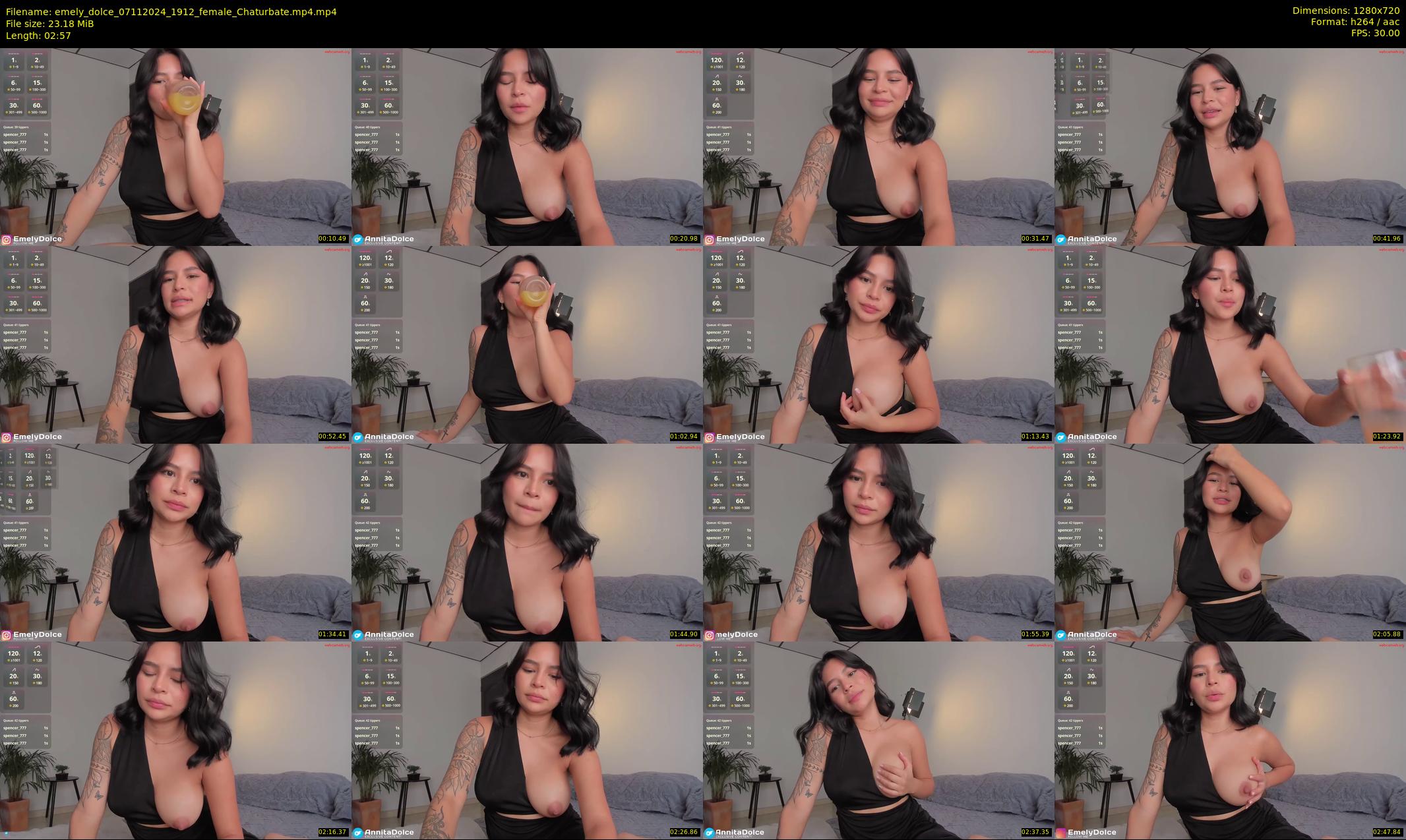 emely_dolce — 3 minute Chaturbate female cam show recording, 720p, Nov 7, 2024