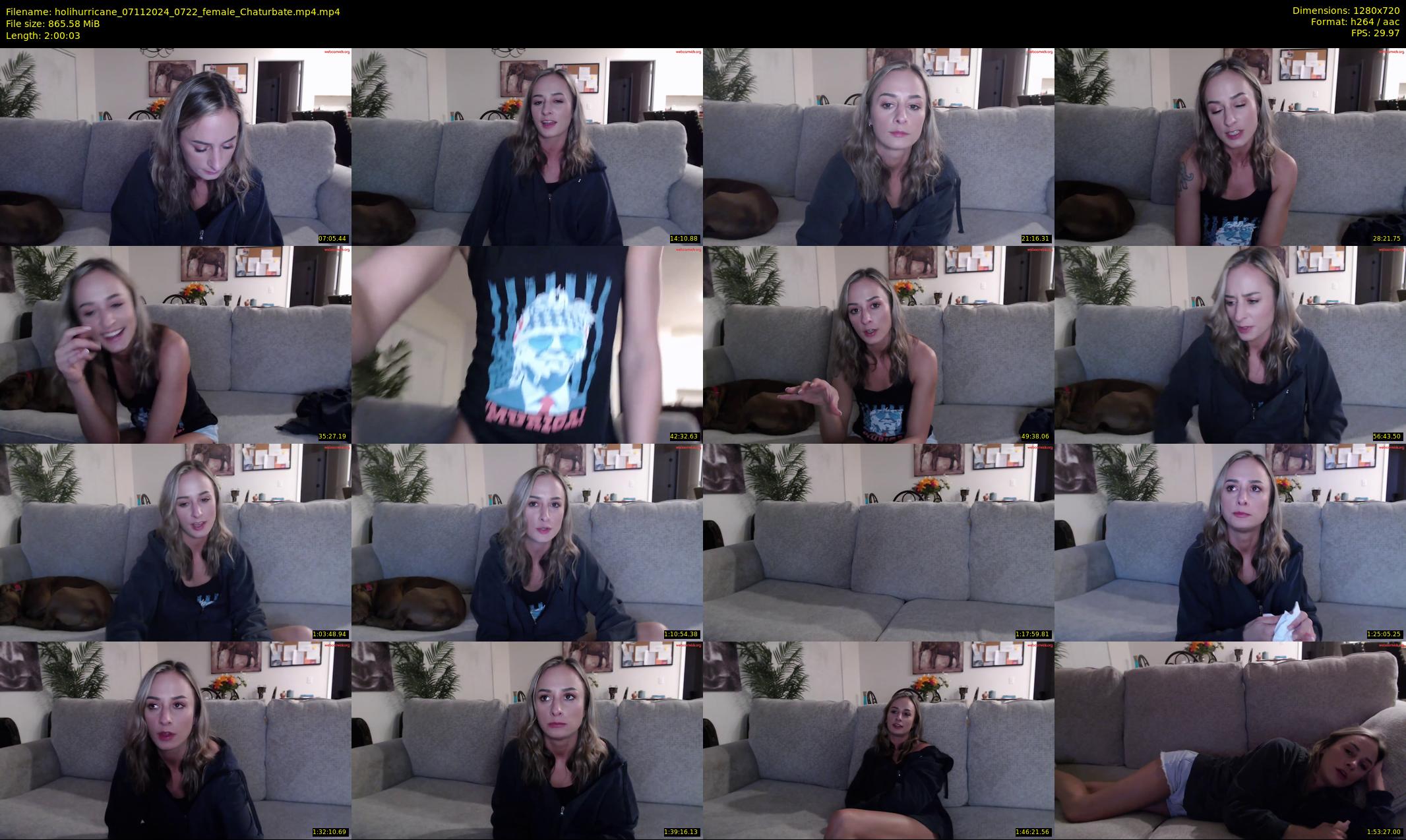 holihurricane — 121 minute Chaturbate female cam show recording, 720p, Nov 7, 2024