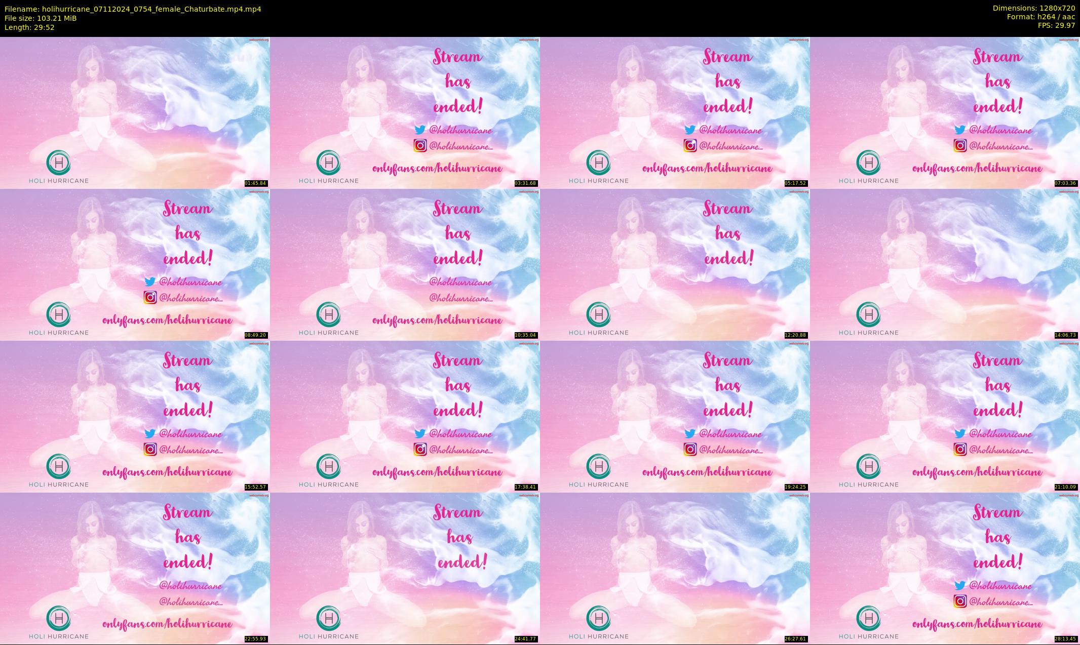 holihurricane — 30 minute Chaturbate female cam show recording, 720p, Nov 7, 2024