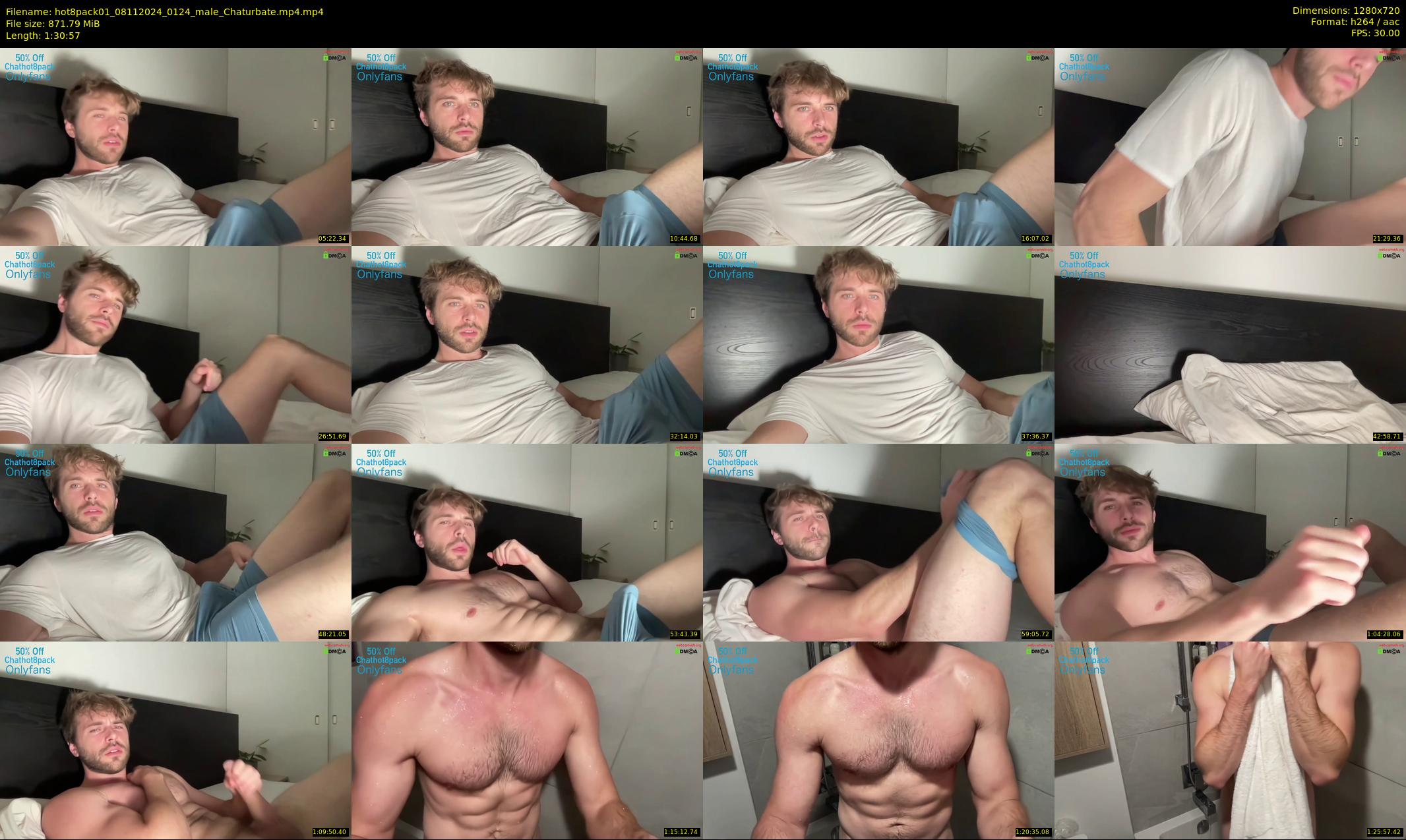 hot8pack01 — 91 minute Chaturbate male cam show recording, 720p, Nov 8, 2024