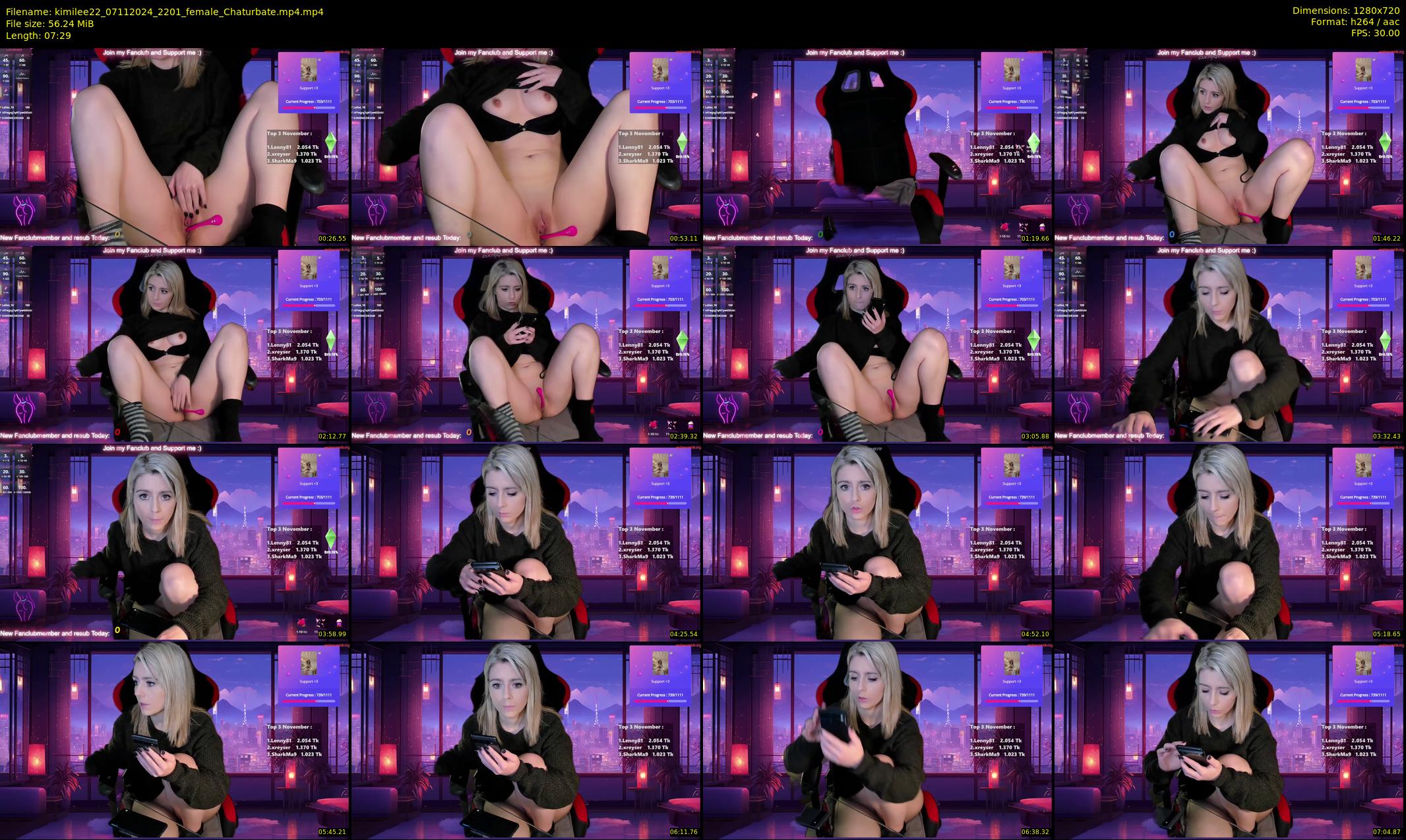 kimilee22 — 8 minute Chaturbate female cam show recording, 720p, Nov 7, 2024