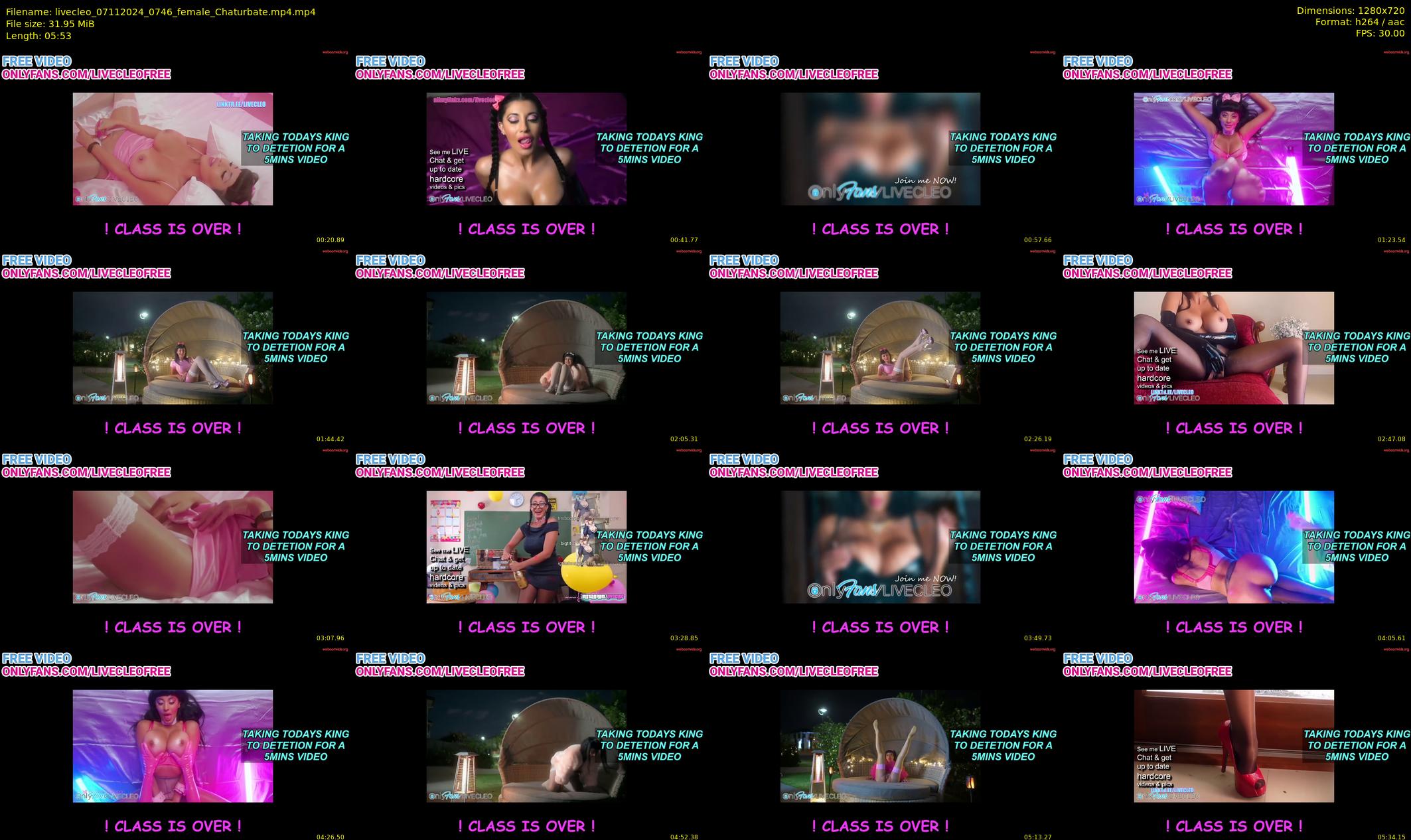 livecleo — 6 minute Chaturbate female cam show recording, 720p, Nov 7, 2024