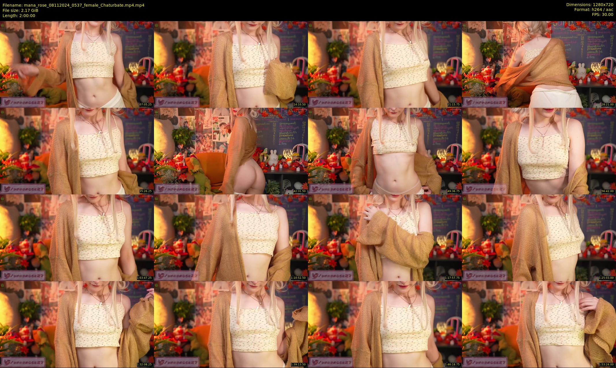 mana_rose — 120 minute Chaturbate female cam show recording, 720p, Nov 8, 2024