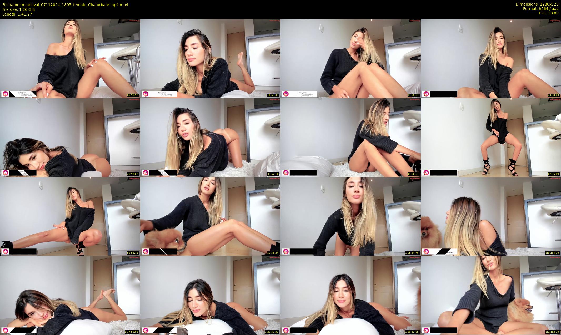 miaduval — 102 minute Chaturbate female cam show recording, 720p, Nov 7, 2024