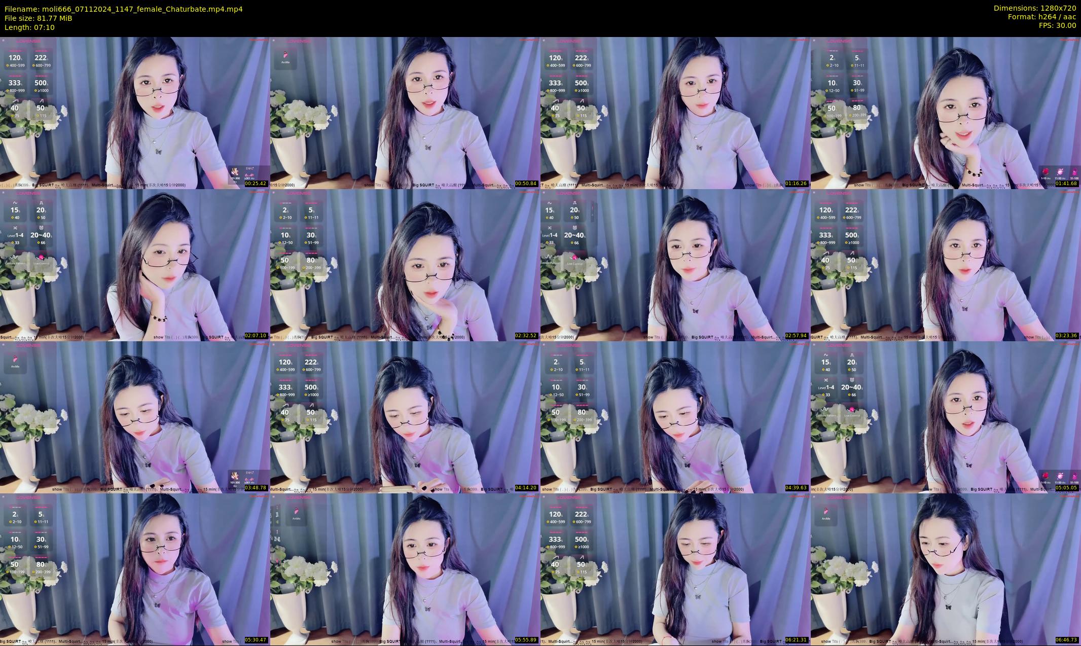 moli666 — 8 minute Chaturbate female cam show recording, 720p, Nov 7, 2024