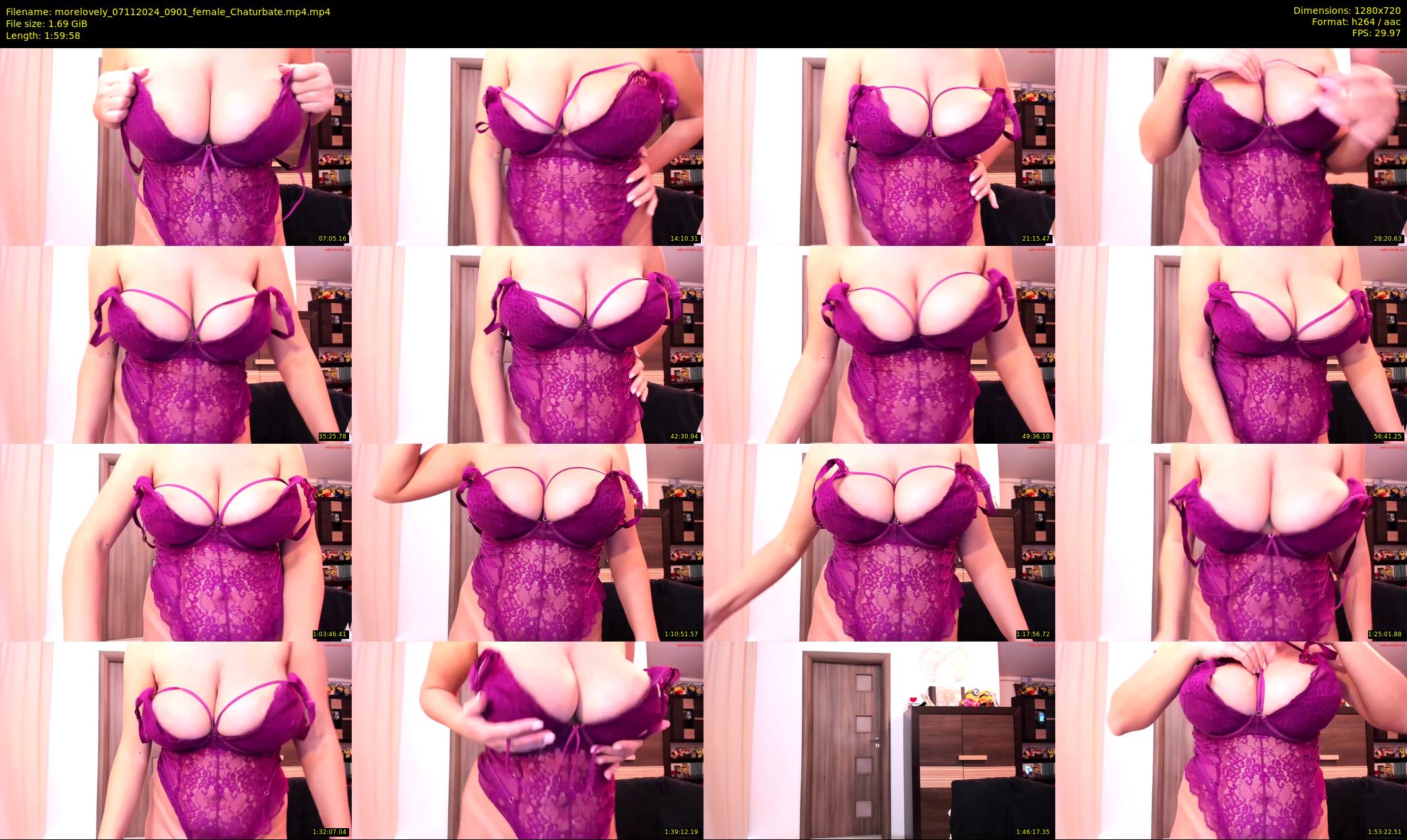 morelovely — 120 minute Chaturbate female cam show recording, 720p, Nov 7, 2024