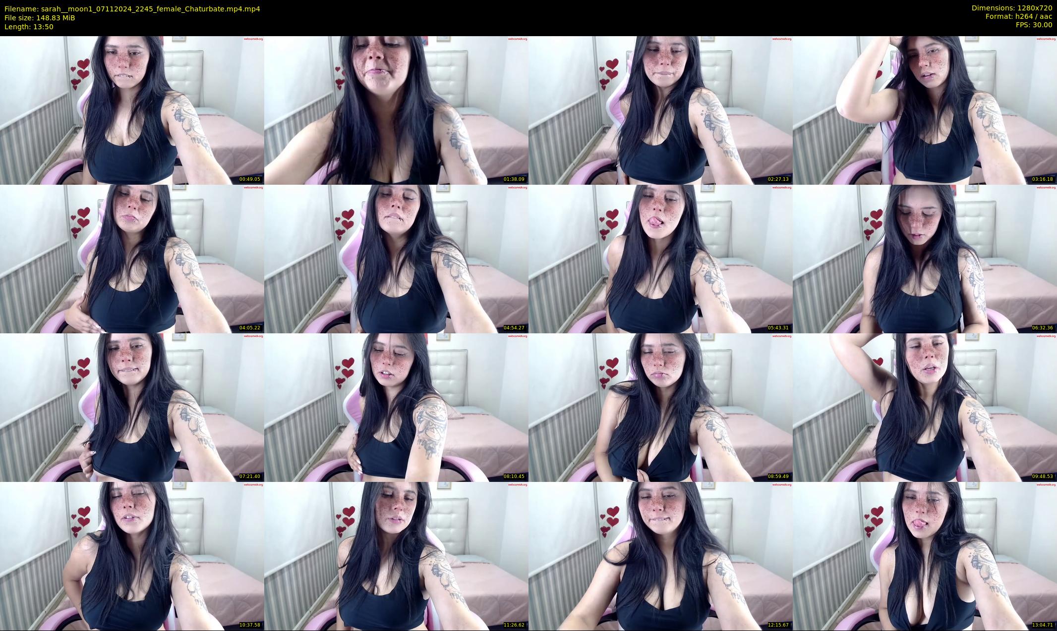 sarah__moon1 — 14 minute Chaturbate female cam show recording, 720p, Nov 7, 2024