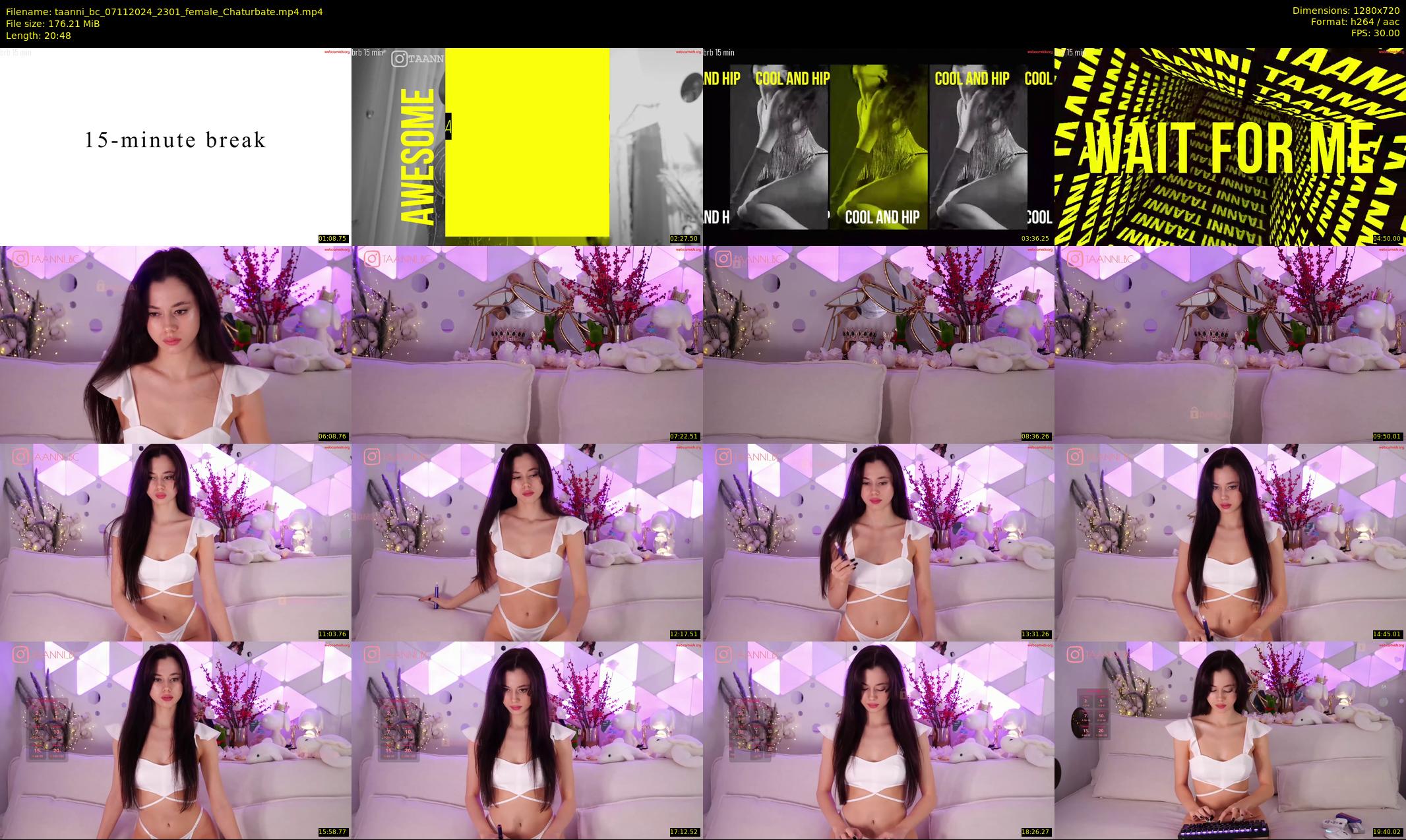 taanni_bc — 21 minute Chaturbate female cam show recording, 720p, Nov 7, 2024