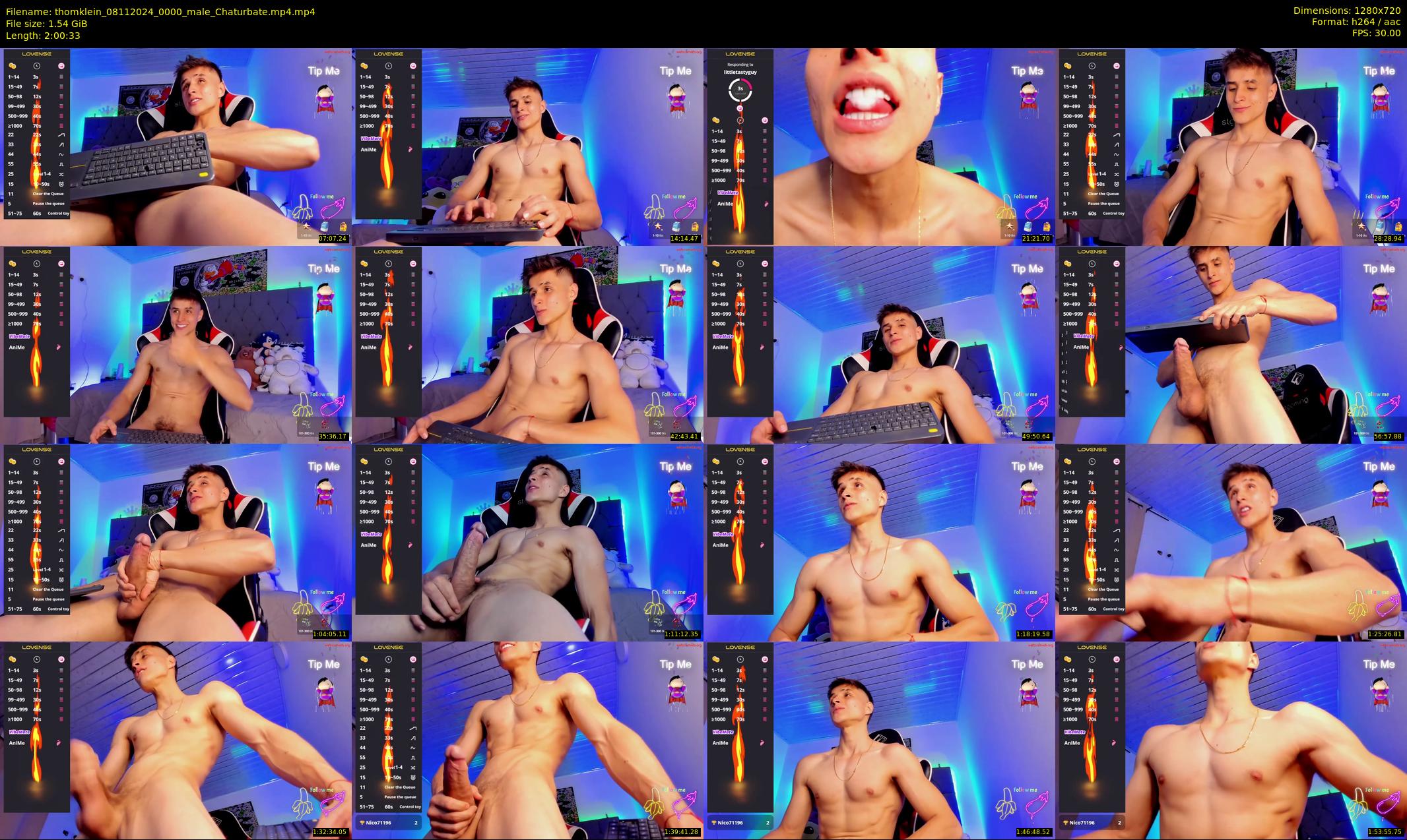 thomklein — 121 minute Chaturbate male cam show recording, 720p, Nov 8, 2024