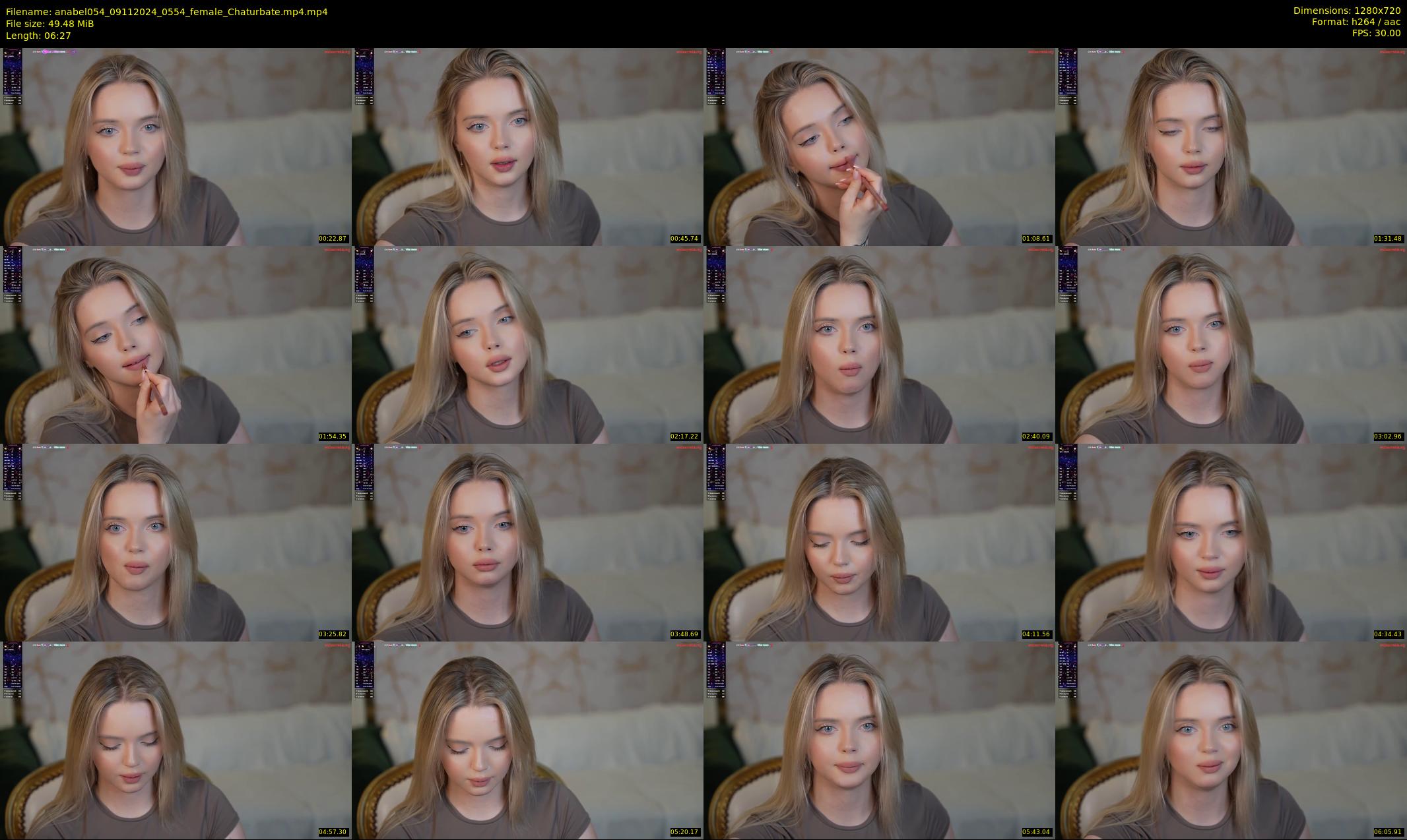 anabel054 — 7 minute Chaturbate female cam show recording, 720p, Nov 9, 2024